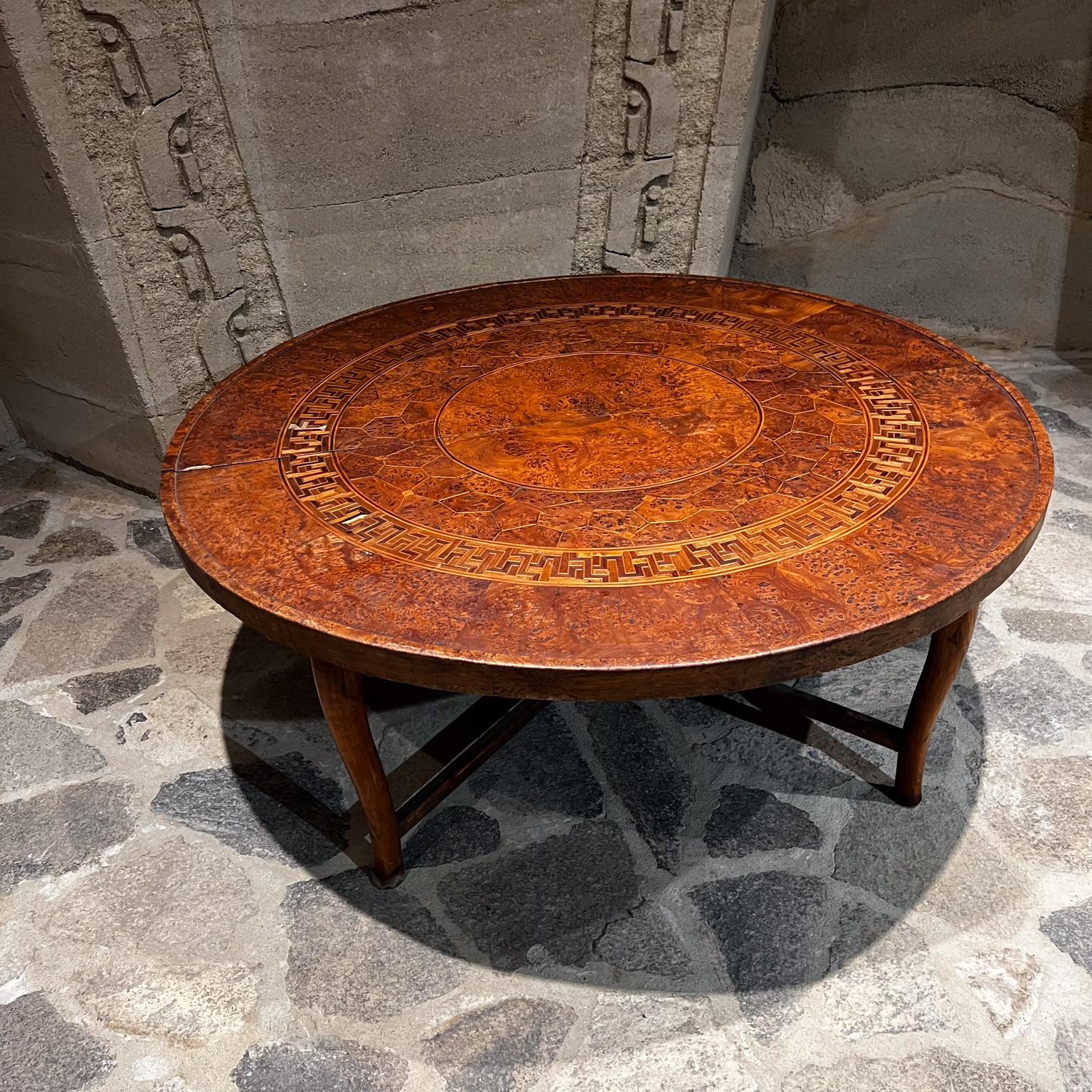 Antique Carved Wood Exotic Moroccan Coffee Table In Good Condition For Sale In Chula Vista, CA