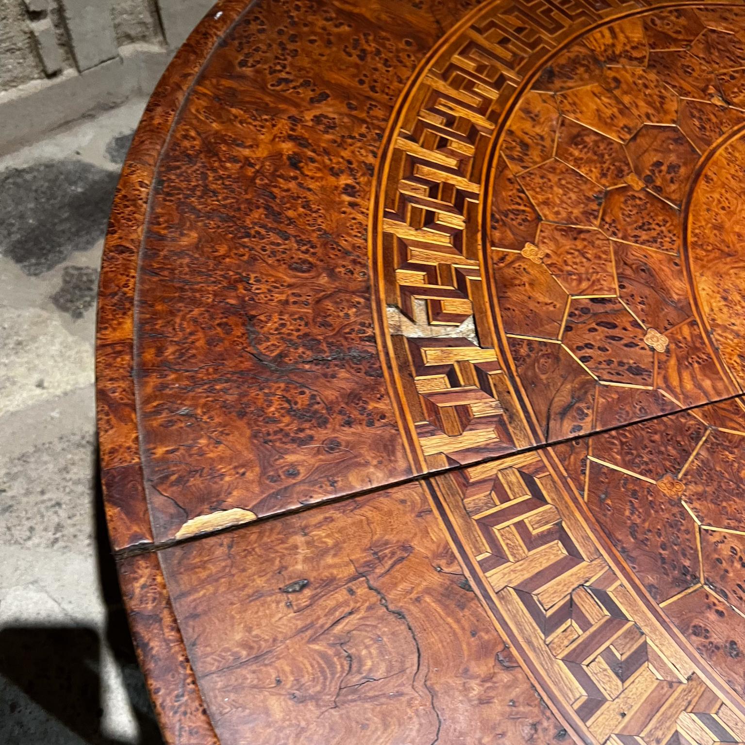 Antique Carved Wood Exotic Moroccan Coffee Table For Sale 2