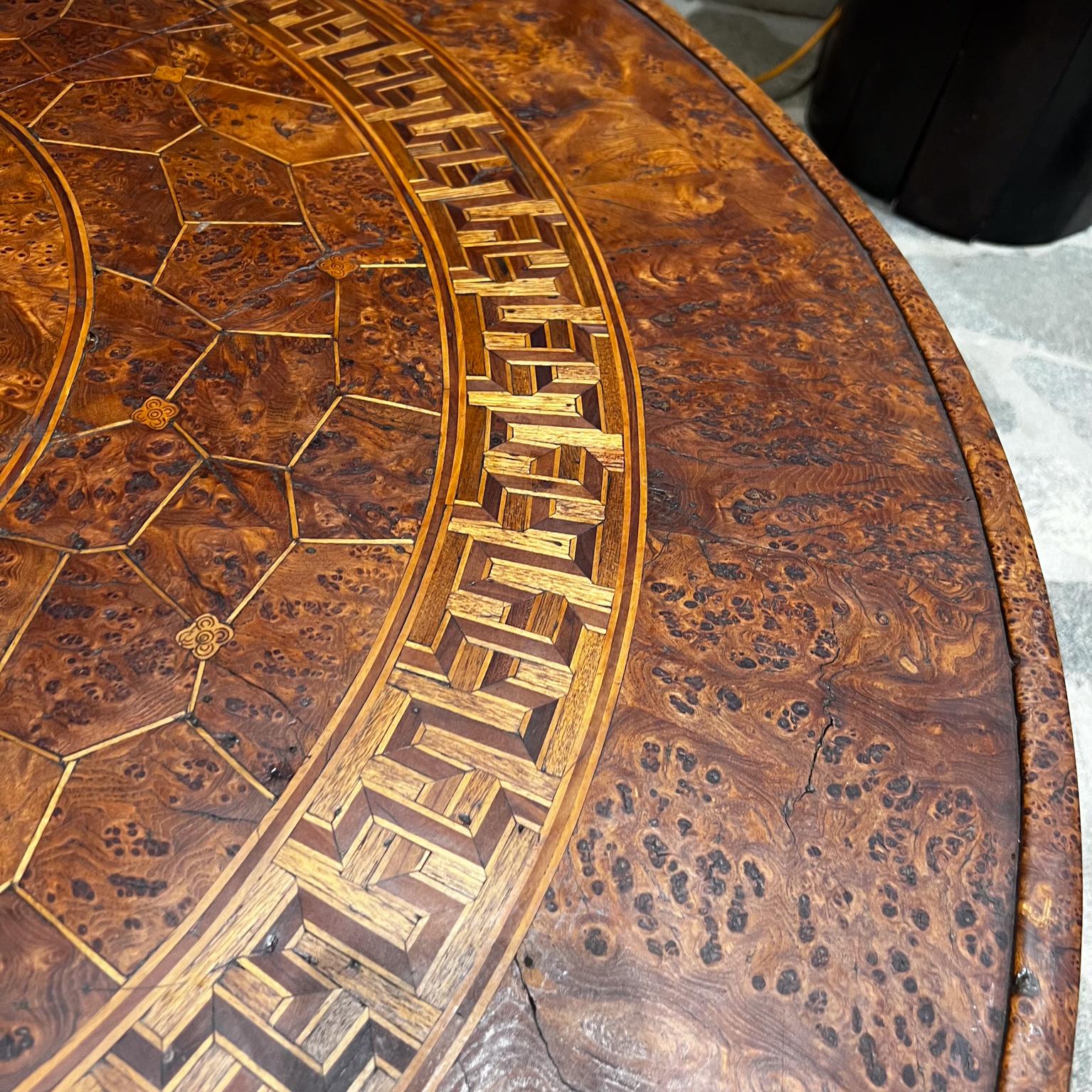 Antique Carved Wood Exotic Moroccan Coffee Table For Sale 3
