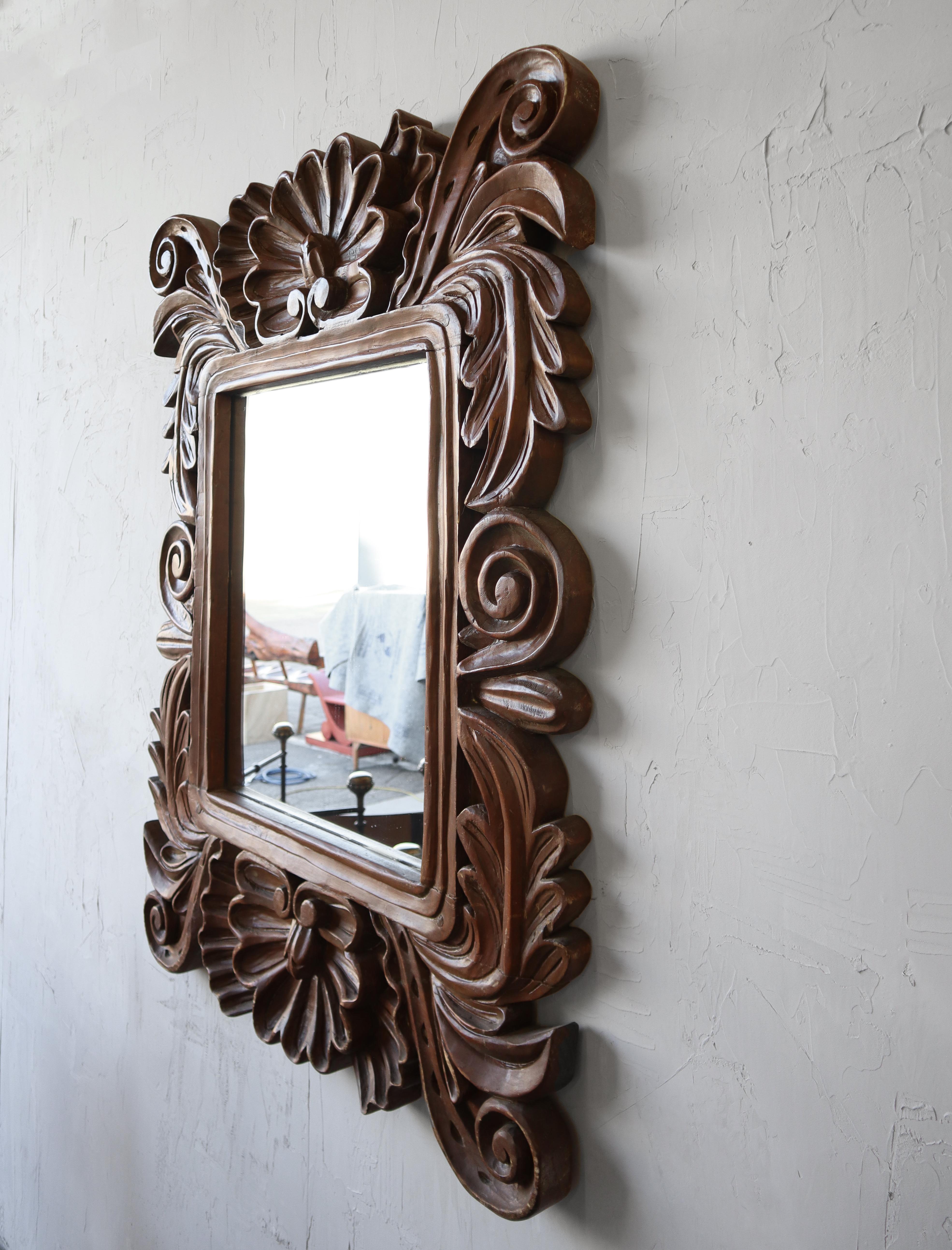 antique carved mirror