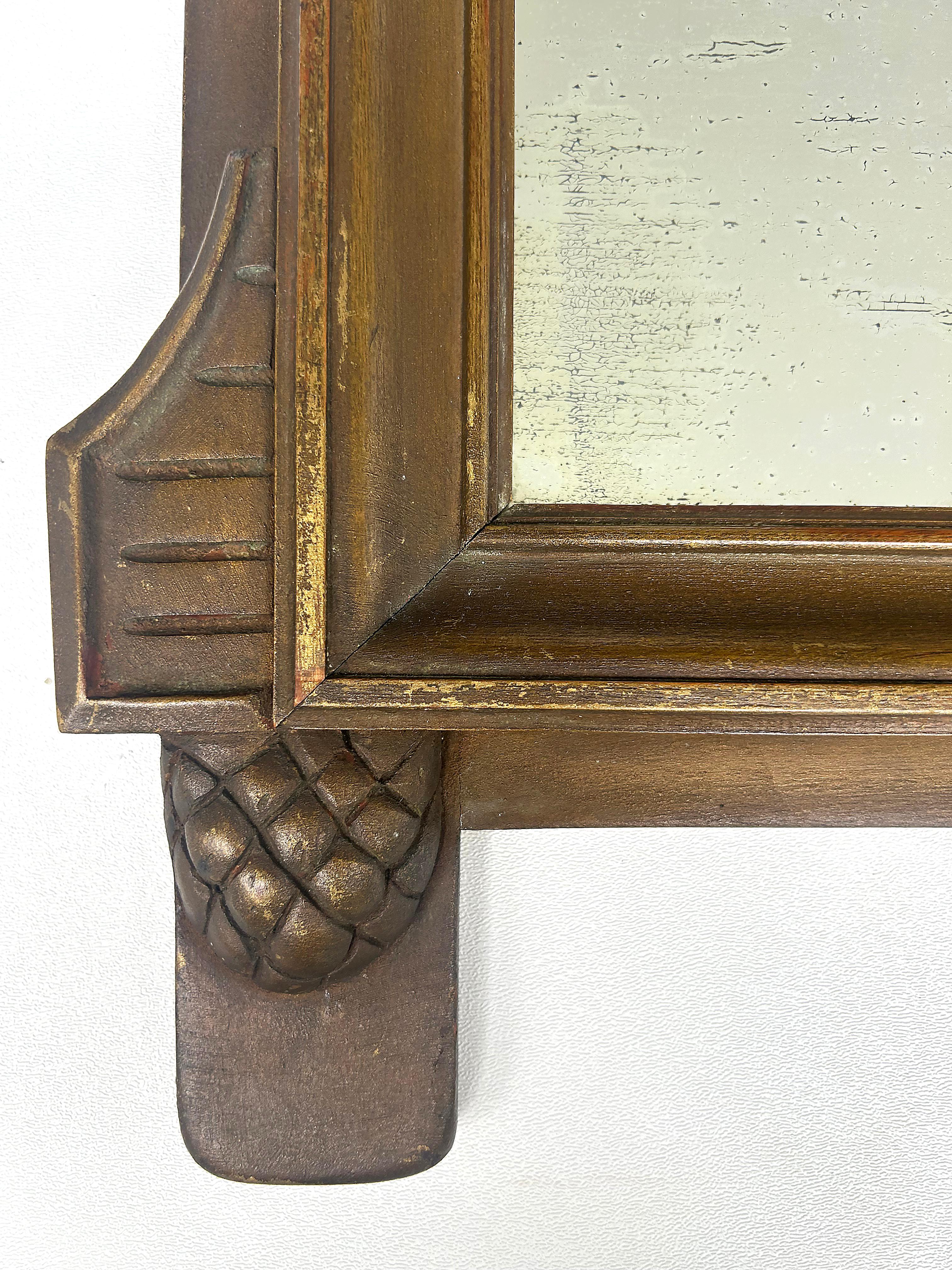 Specchio francese del XIX secolo in Wood intagliato in stile Luigi XVI In condizioni buone in vendita a Miami, FL