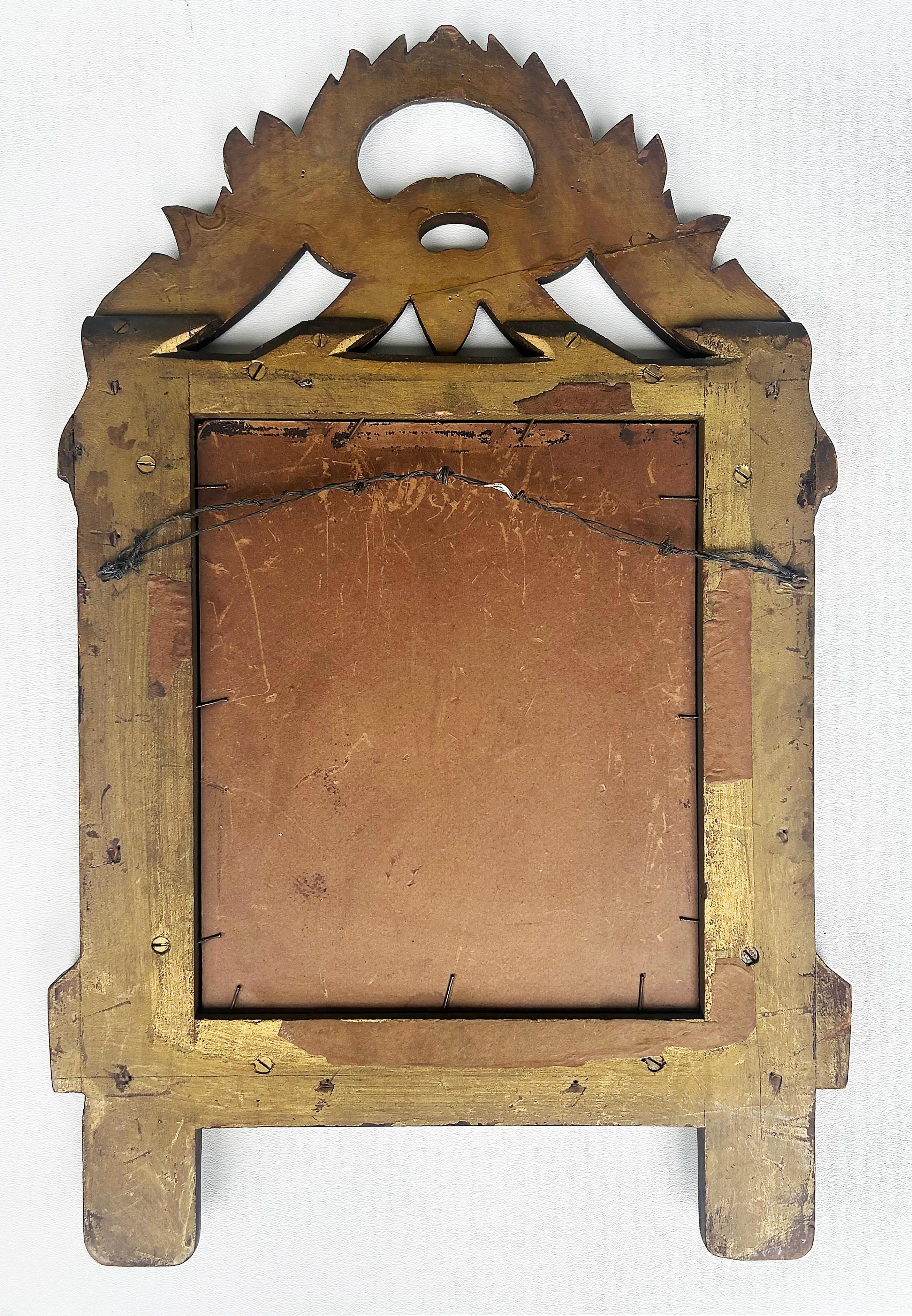 Specchio francese del XIX secolo in Wood intagliato in stile Luigi XVI in vendita 2