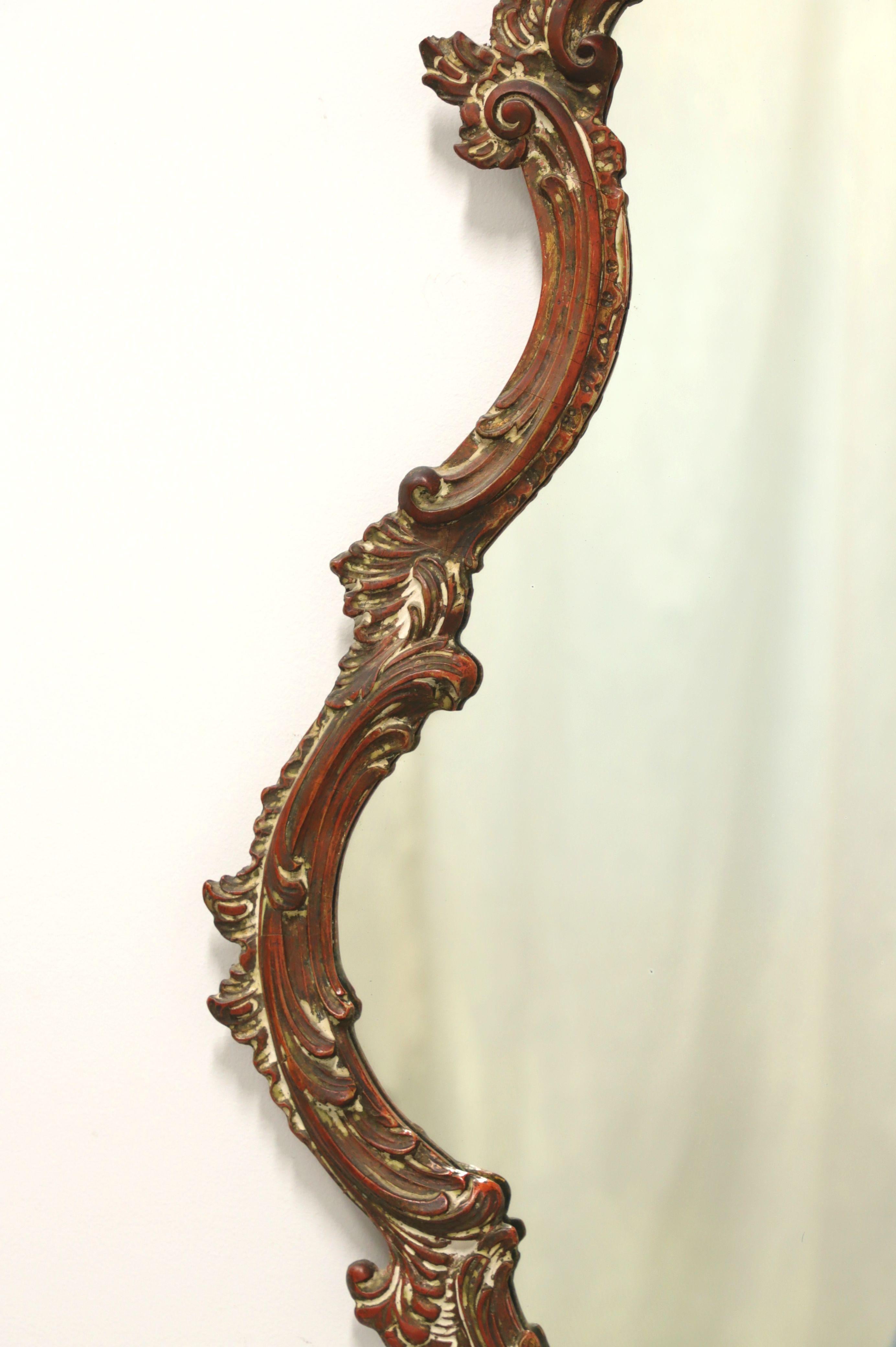 American Antique Carved Wood French Wall Mirror