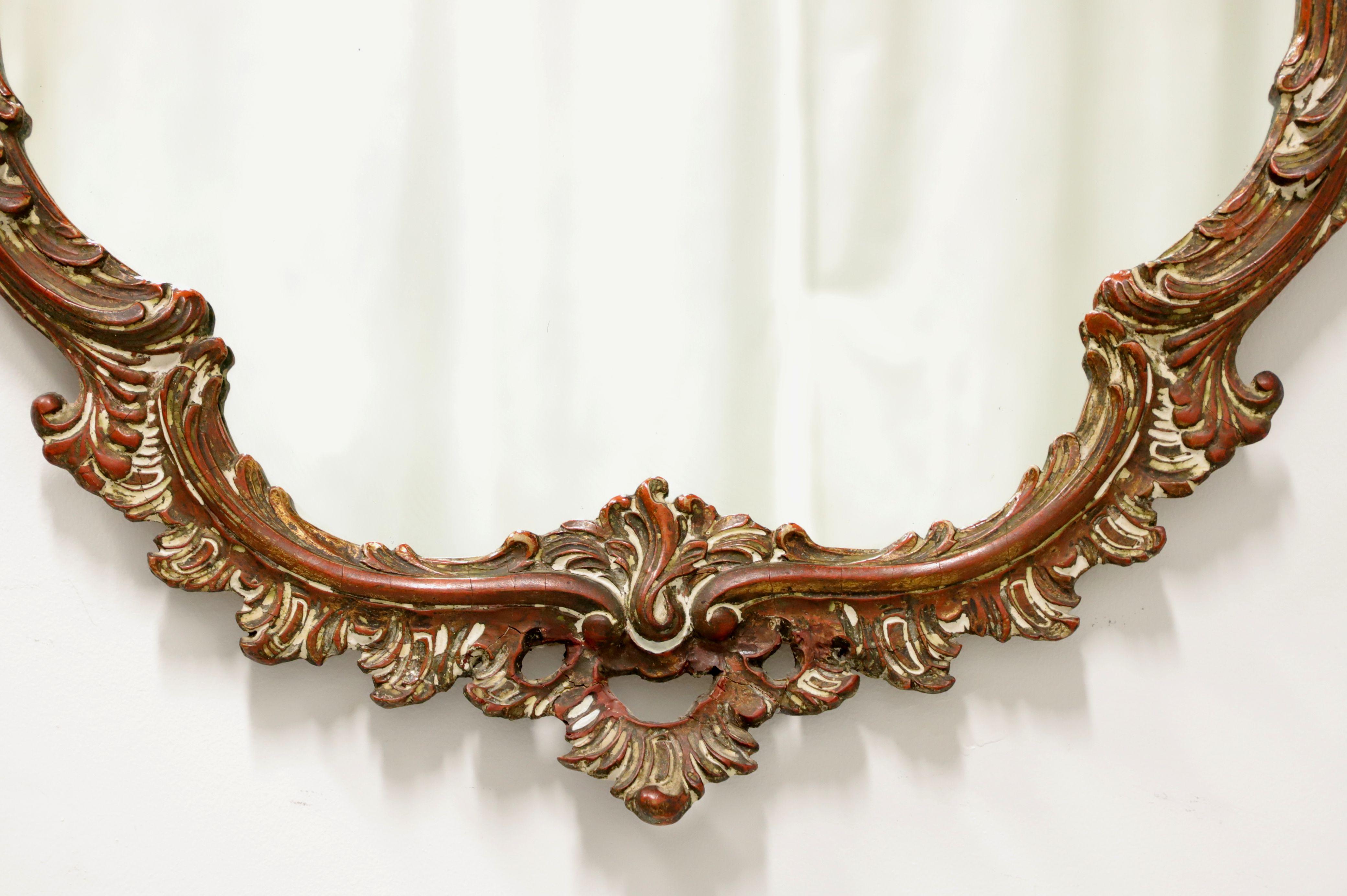 18th Century Antique Carved Wood French Wall Mirror