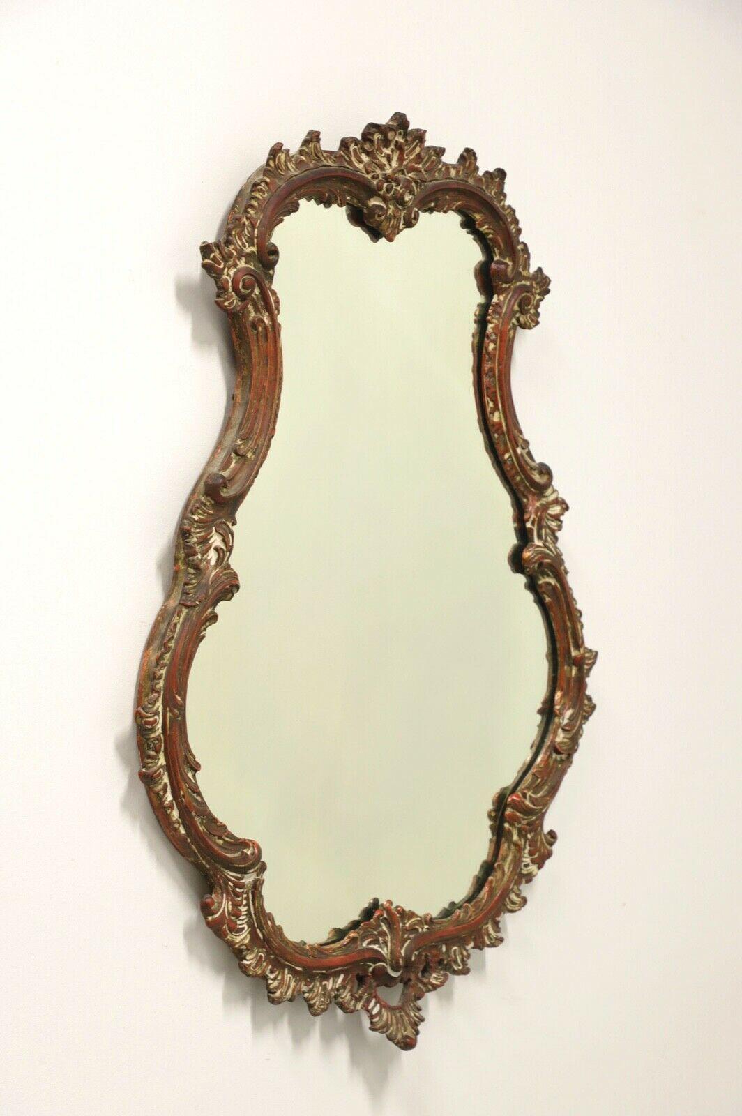 Antique Carved Wood French Wall Mirror 2