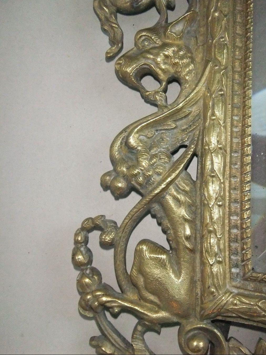 Antique Carved Wood Mirror, France, circa 1900 In Good Condition In Sofia, BG