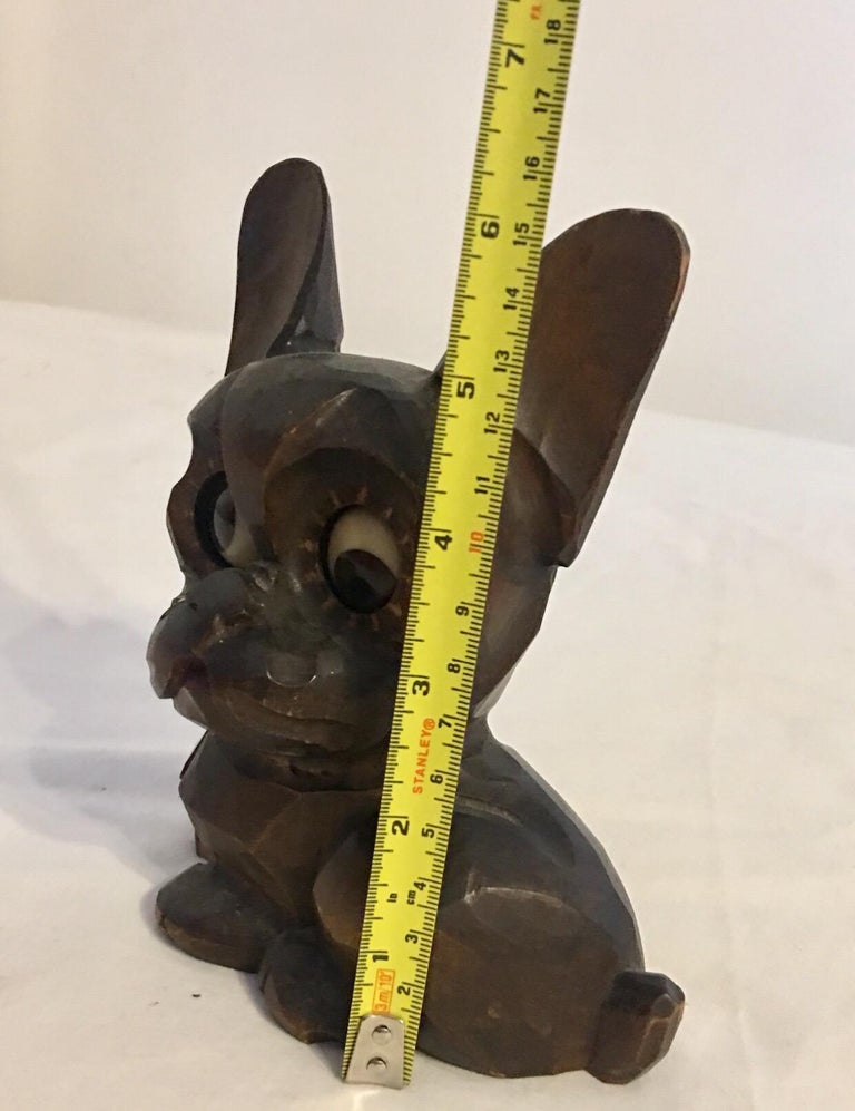 Antique Carved Wood Moving Eye Dog Clock For Sale at 1stDibs dog clock with moving eyes