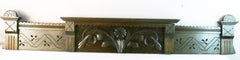 Antique Carved Wood Overdoor Architectural Element