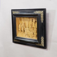 Antique Carved Wood Relief by Sebastian Steiner, ca. 1900