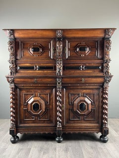Antique Carved Wood Sideboard – Renaissance Style