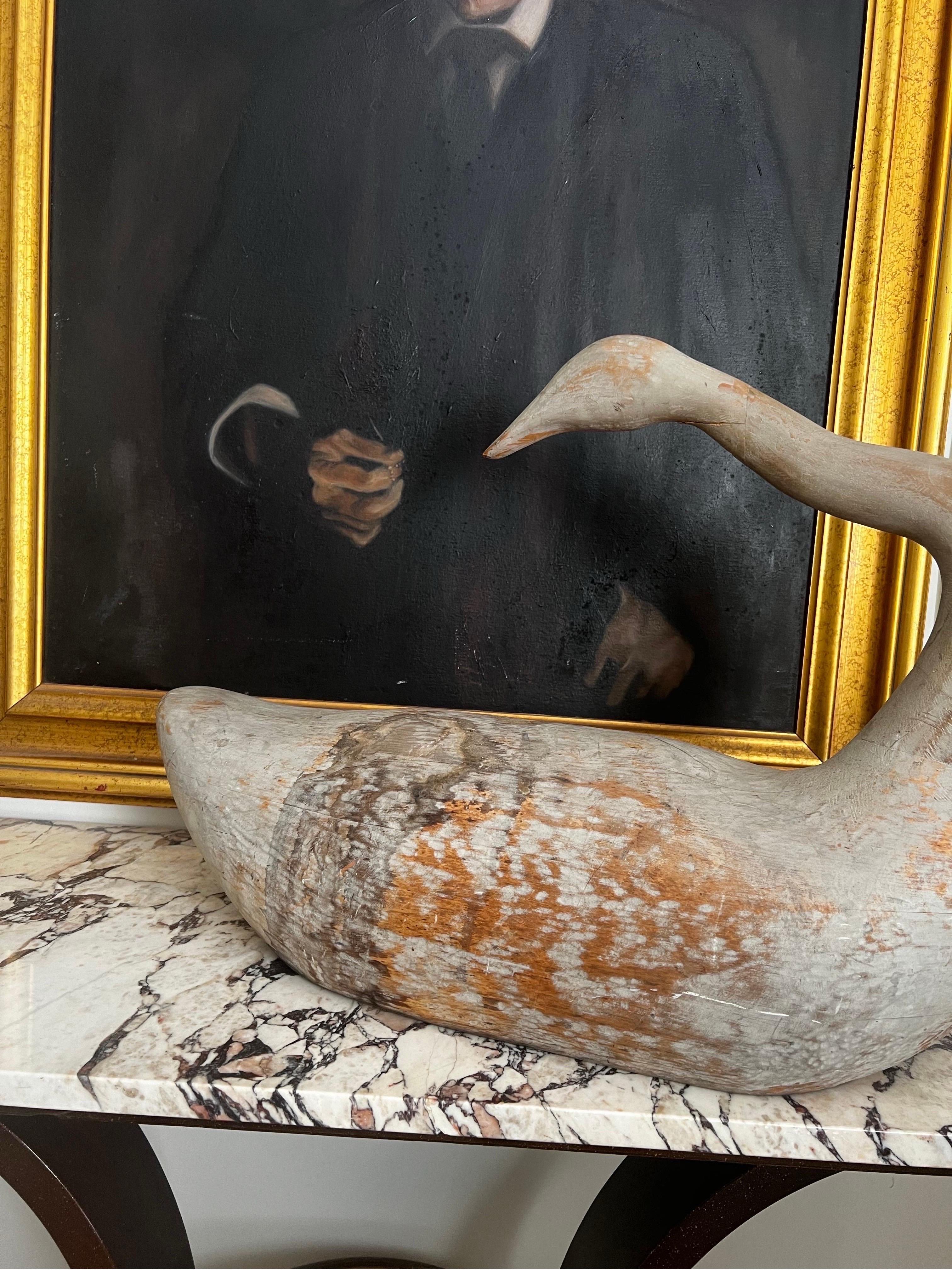 Antico cigno in legno intagliato Preen - stile Gus Wilson / Frank Finney in vendita 1