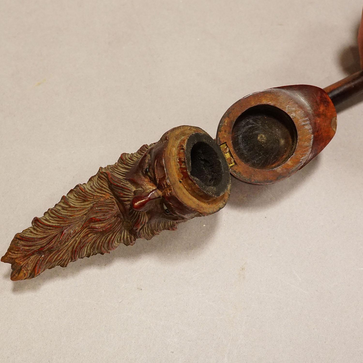 hand carved wooden pipe