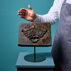 Antique Carved Wooden Cartouche Mould Ex. Tucker Collection