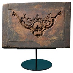Antique Carved Wooden Cartouche Mould Ex. Tucker Collection