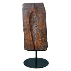 Antique Carved Wooden Feather Mould Ex. Tucker Collection Antique Carved Wooden Feather Mould Ex. Tucker Collection