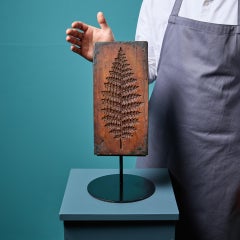 Moule à feuilles en bois sculpté ancien Ex. Collection Tucker