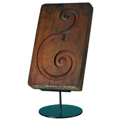 Antiguo molde de madera tallada Ex. Colección Tucker
