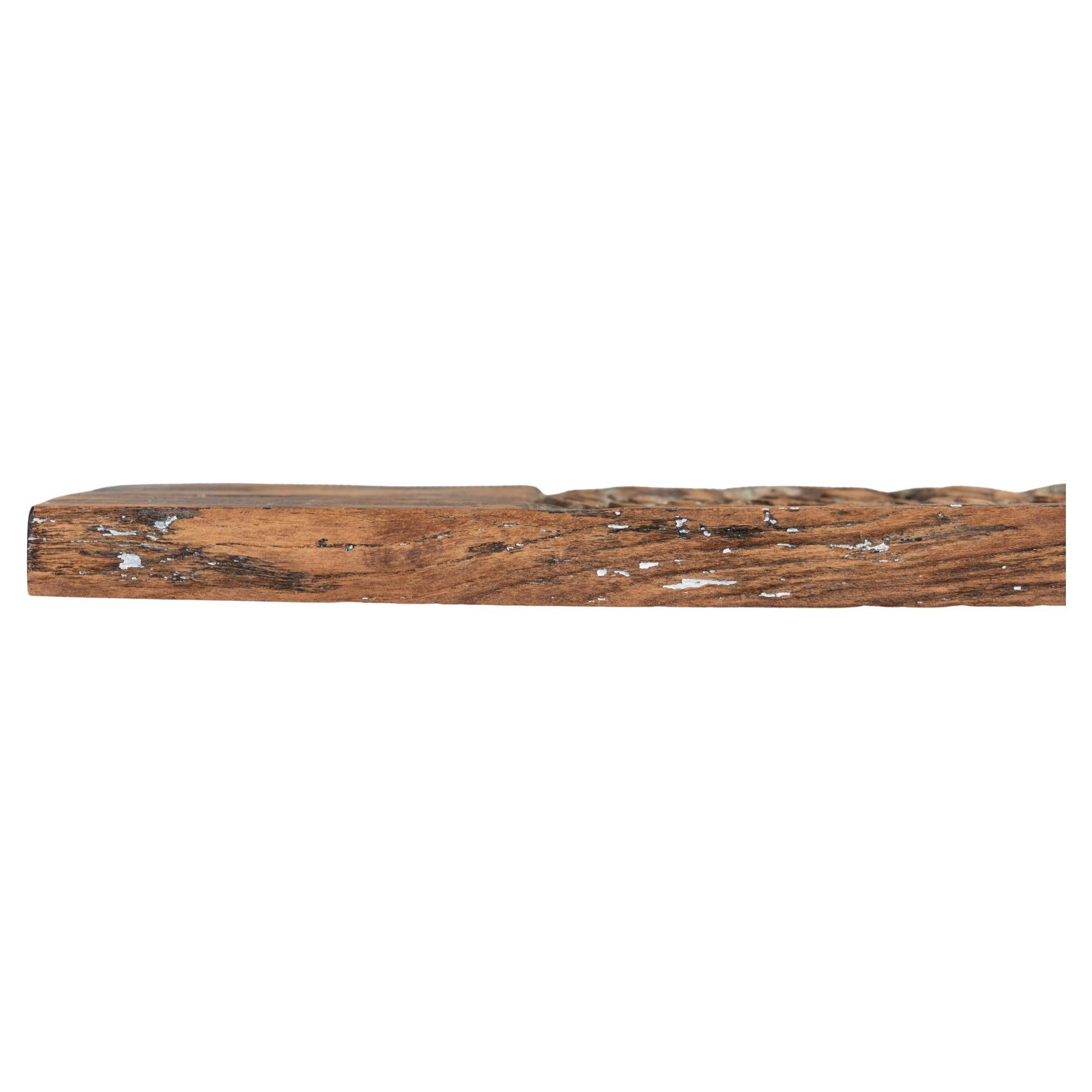 Sculpté à la main Panneau en bois sculpté antique avec plateaux de couleur en vente