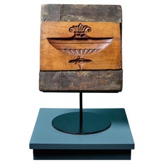 Antique Carved Wooden Urn Mould Ex. Tucker Collection Antique Carved Wooden Urn Mould Ex. Tucker Collection
