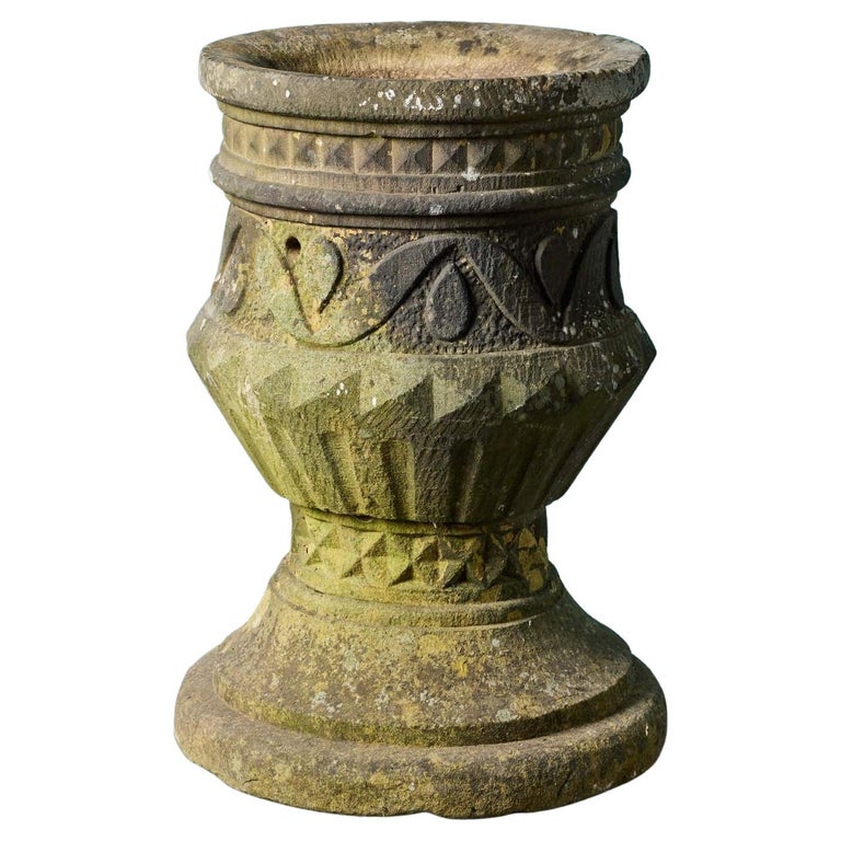 Antique Carved York Stone Bird Bath For Sale at 1stDibs