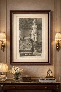 Antique Caryatid Sculpture of the Louvre Interior – Baltard Paris 1803