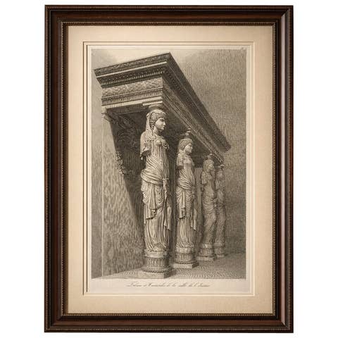 Antique Caryatid Sculpture Print, Louvre Institut Tribune – Baltard 1803
