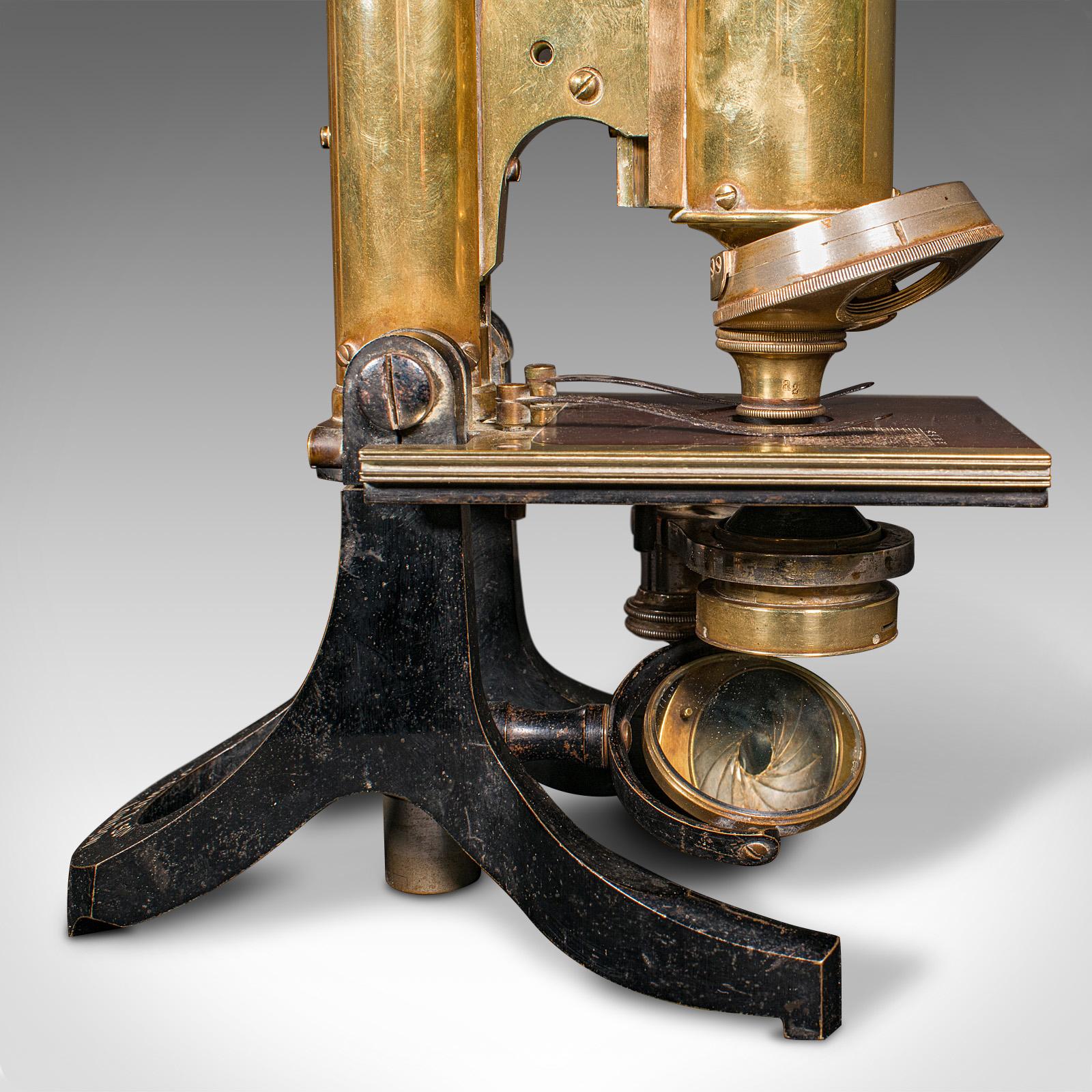 Antique Cased Microscope, English, Scientific Instrument, J Swift, Victorian For Sale 1