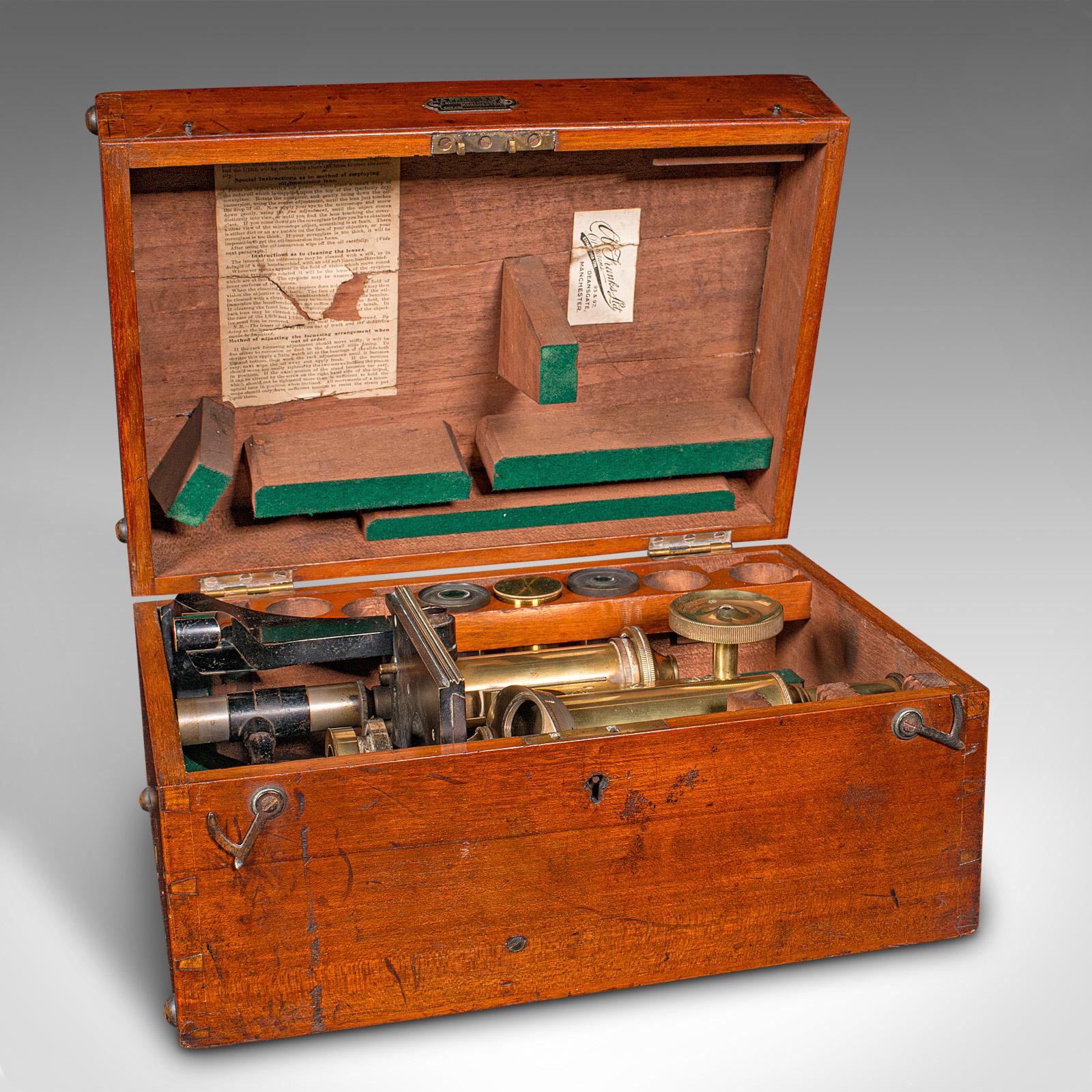 Antique Cased Microscope, English, Scientific Instrument, J Swift, Victorian For Sale 2