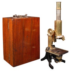 Microscope anglais ancien, instrument scientifique, J Swift, victorien