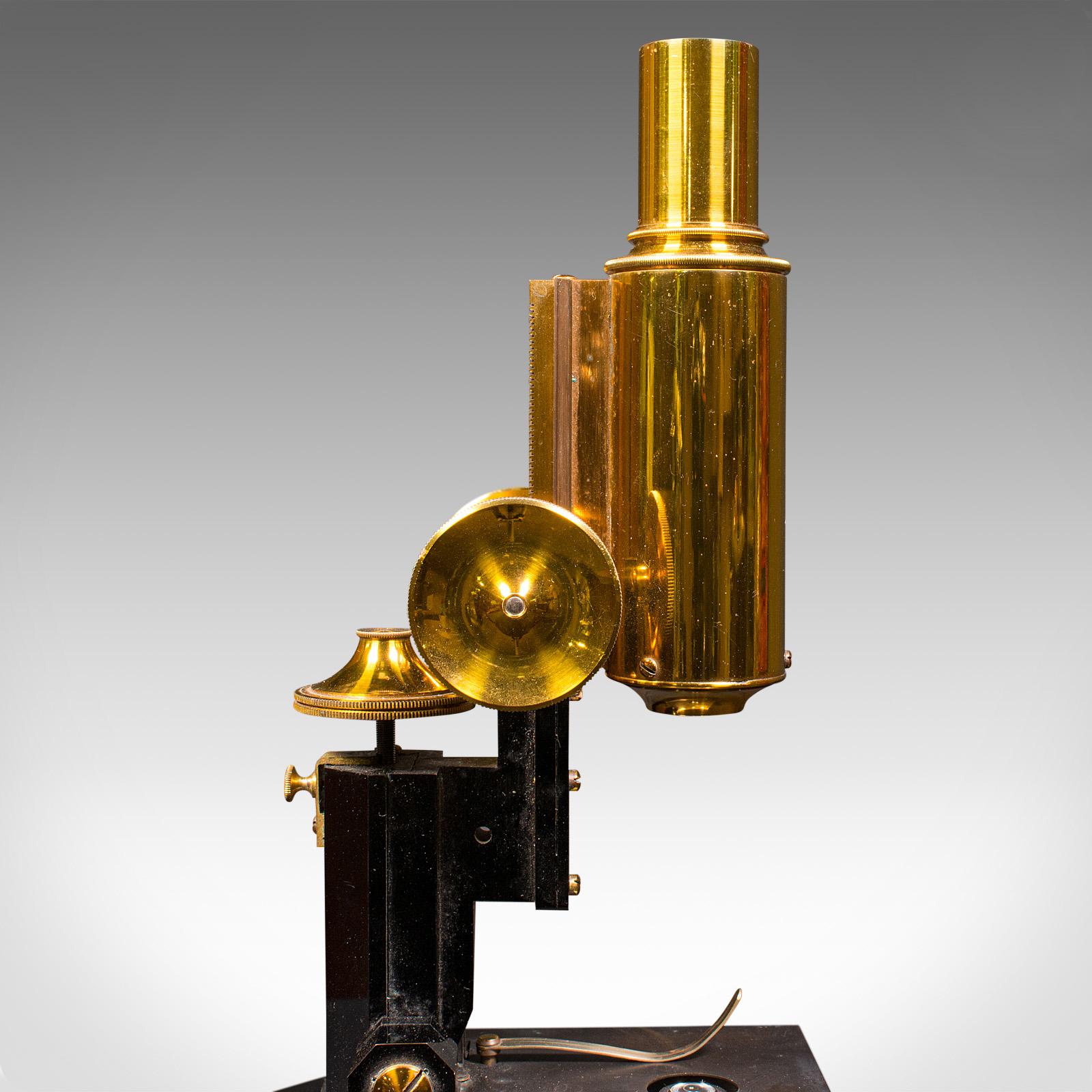Antique Cased Microscope, English, Scientific Instrument, Swift & Son, Edwardian For Sale 1