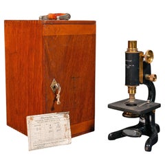 Antique Cased Microscope, English, Scientific Instrument, Watson of London, 1920