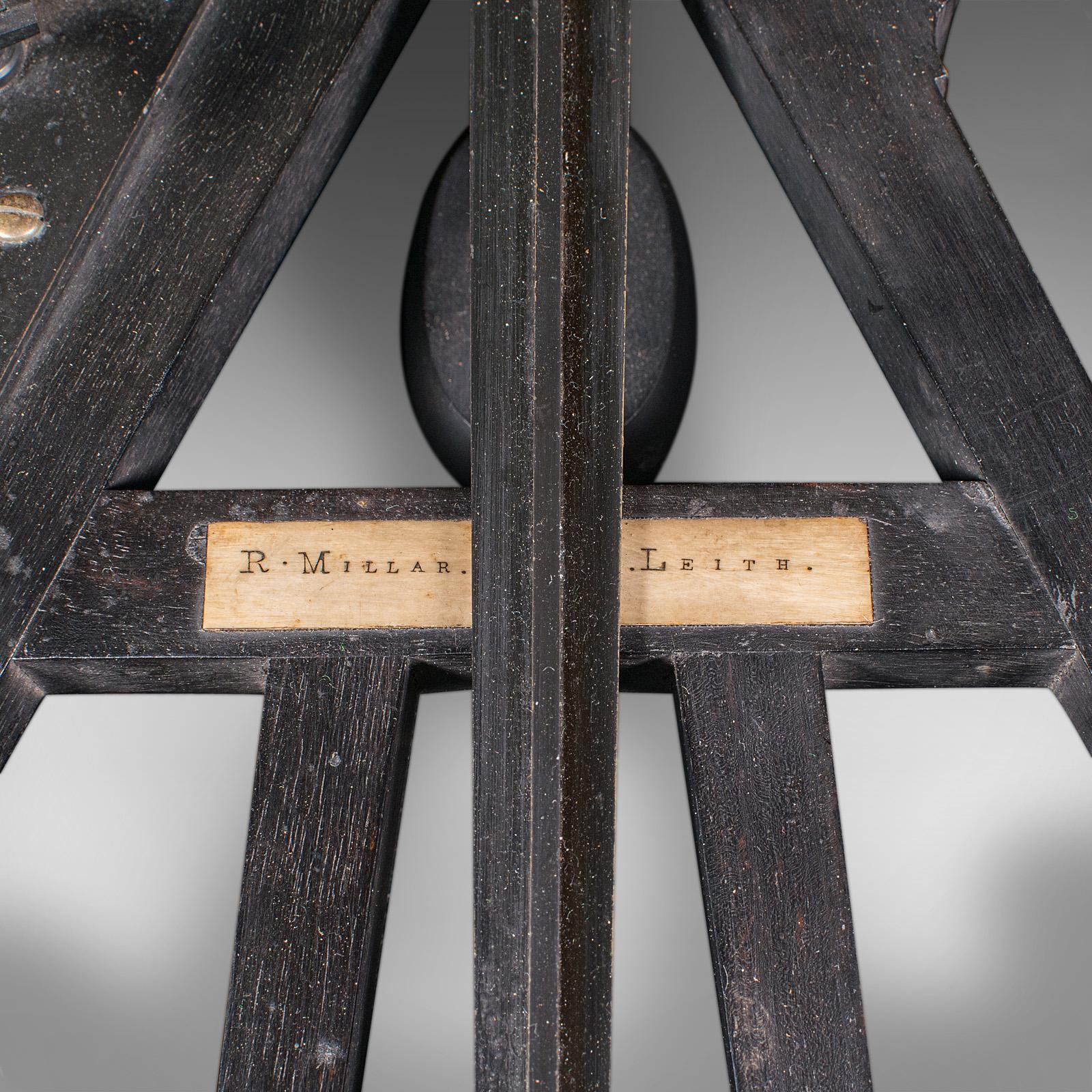 Octant écossais, ébène, instrument de navigation ancien, sextant, victorien en vente 3