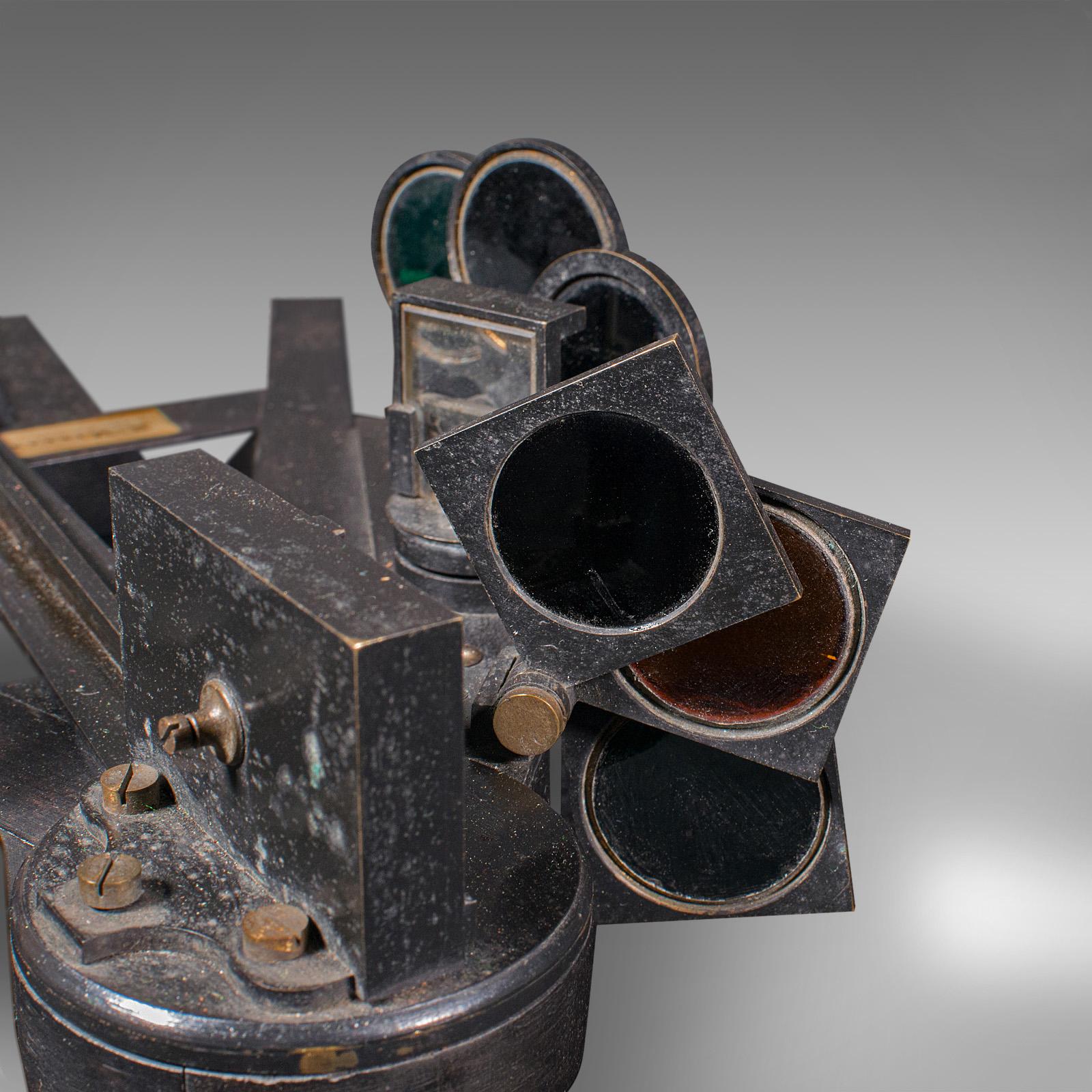 Octant écossais, ébène, instrument de navigation ancien, sextant, victorien en vente 2