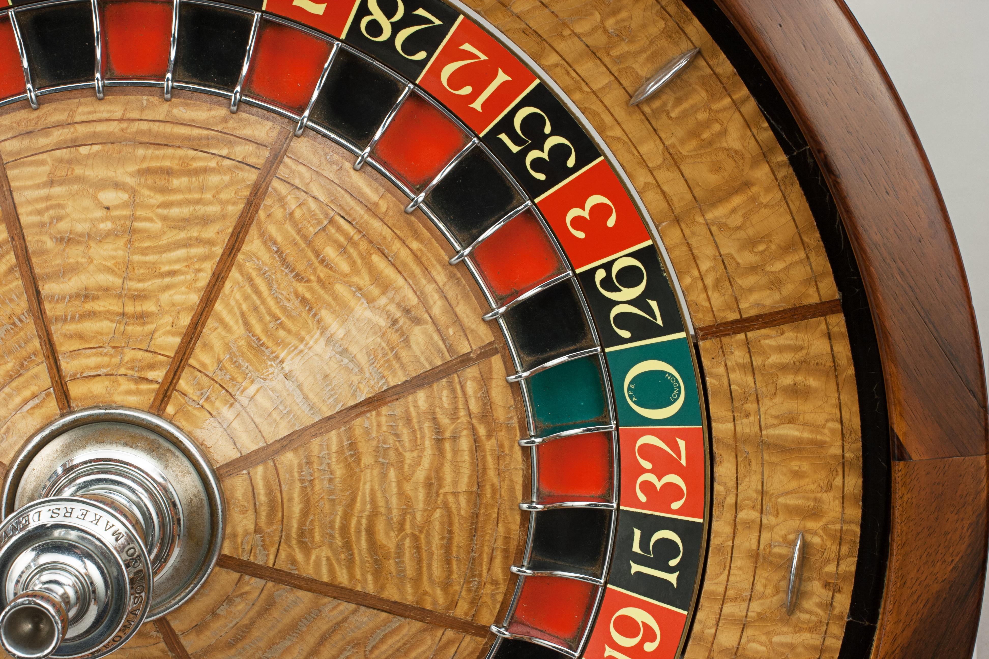 Antique Casino Roulette Wheel, George Mason Co. Denver Colorado 1