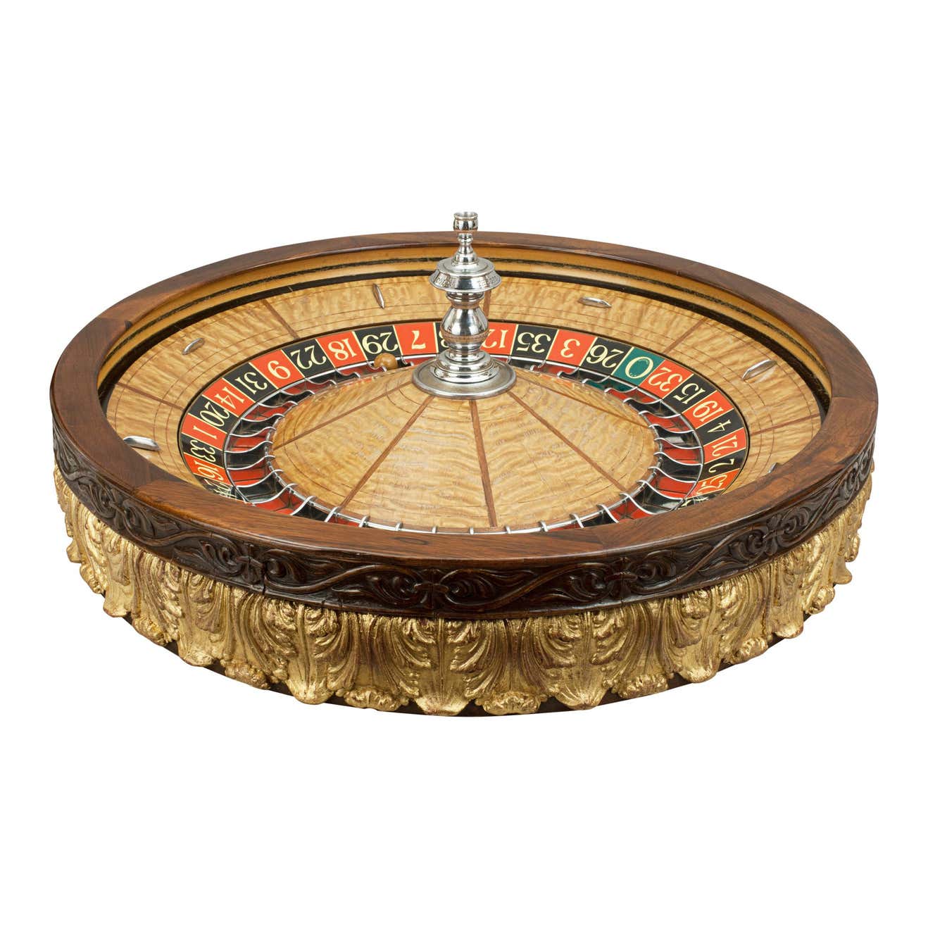Treen Roulette Wheel Antique Casino Roulette Wheel, George Mason Co. Denver Colorado at ...
