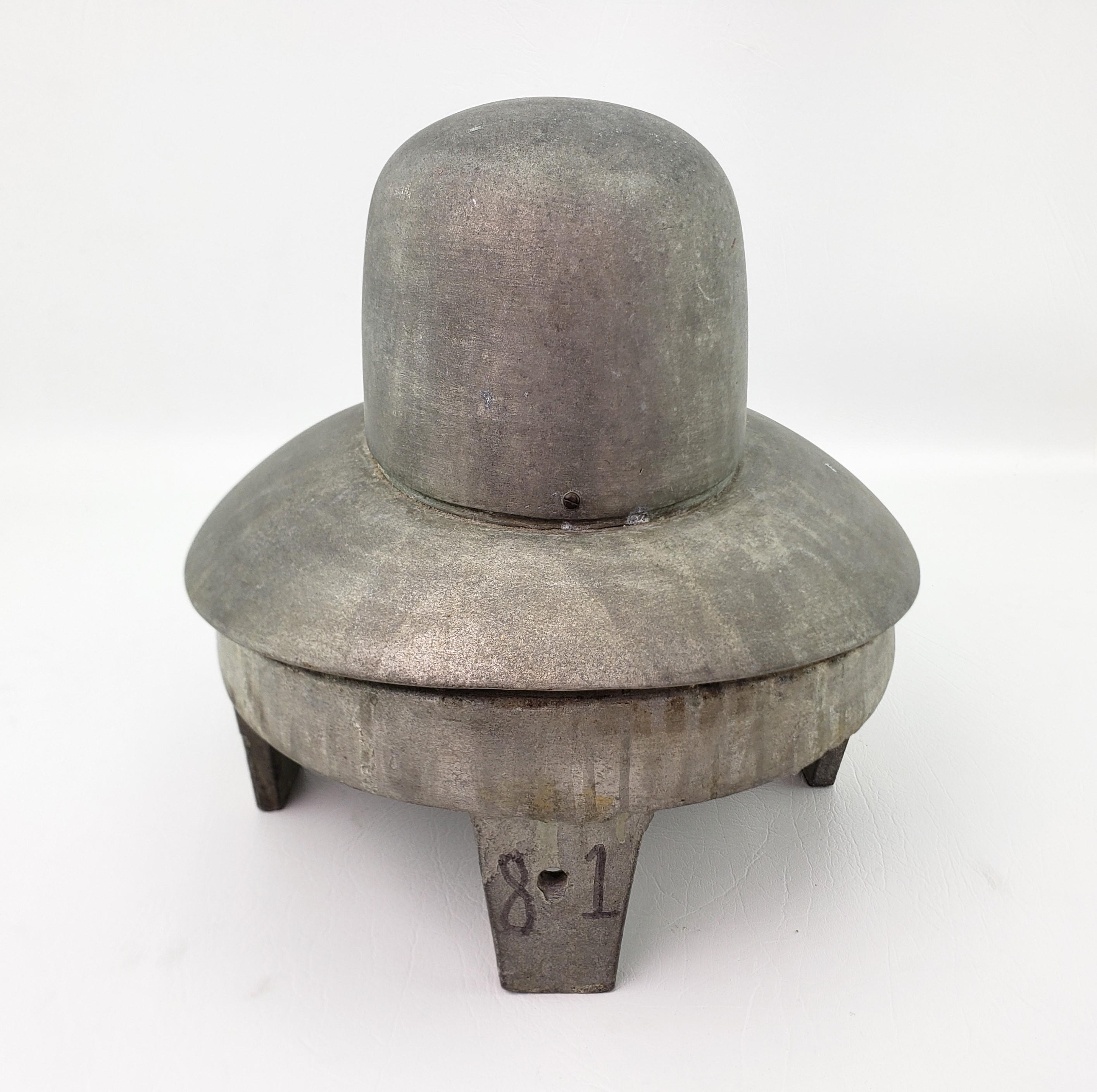 American Antique Cast Aluminum Milliner or Ladies Industrial Hat Form For Sale