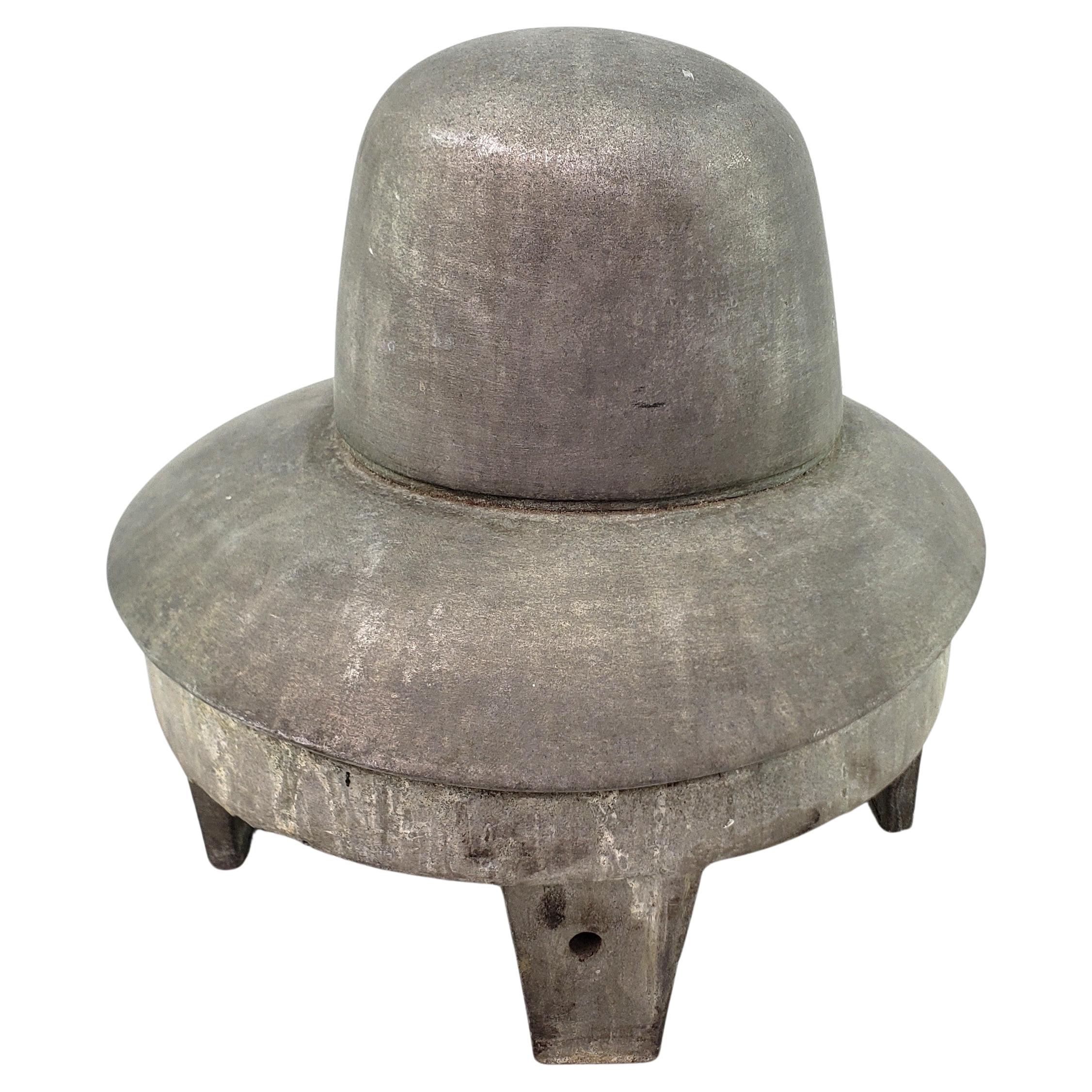 Antique Cast Aluminum Milliner or Ladies Industrial Hat Form For Sale