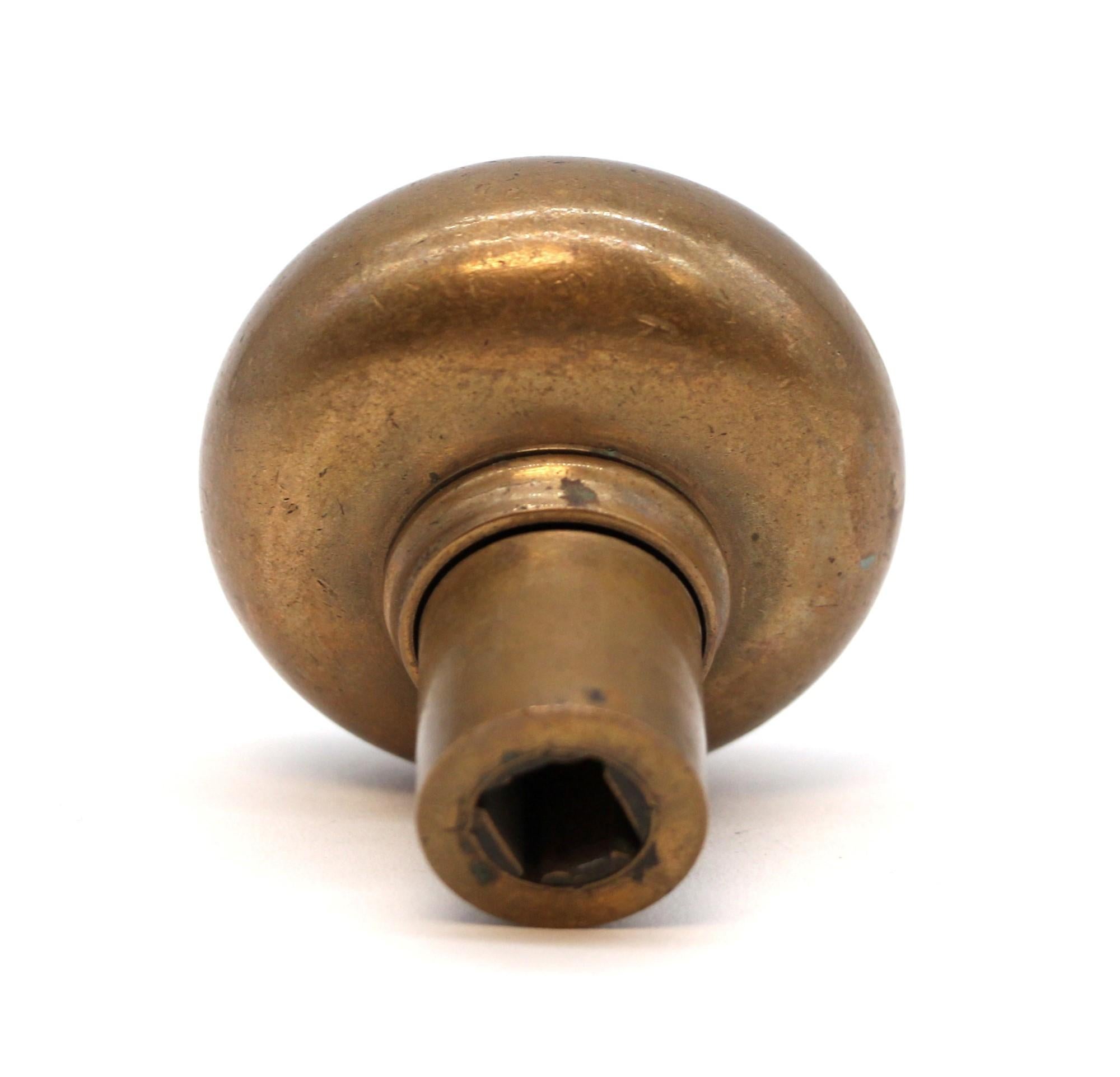 Antique Cast Brass YWCA Door Knob with Emblem In Good Condition In New York, NY