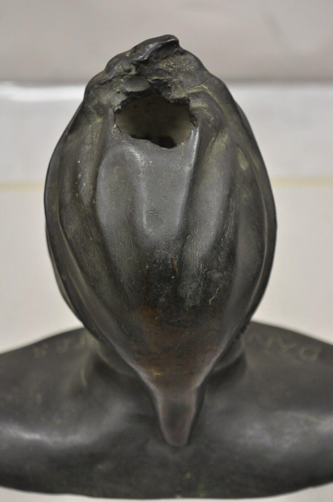 Antike Alighieri-Büste-Skulptur-Statue aus Bronzeguss, 9