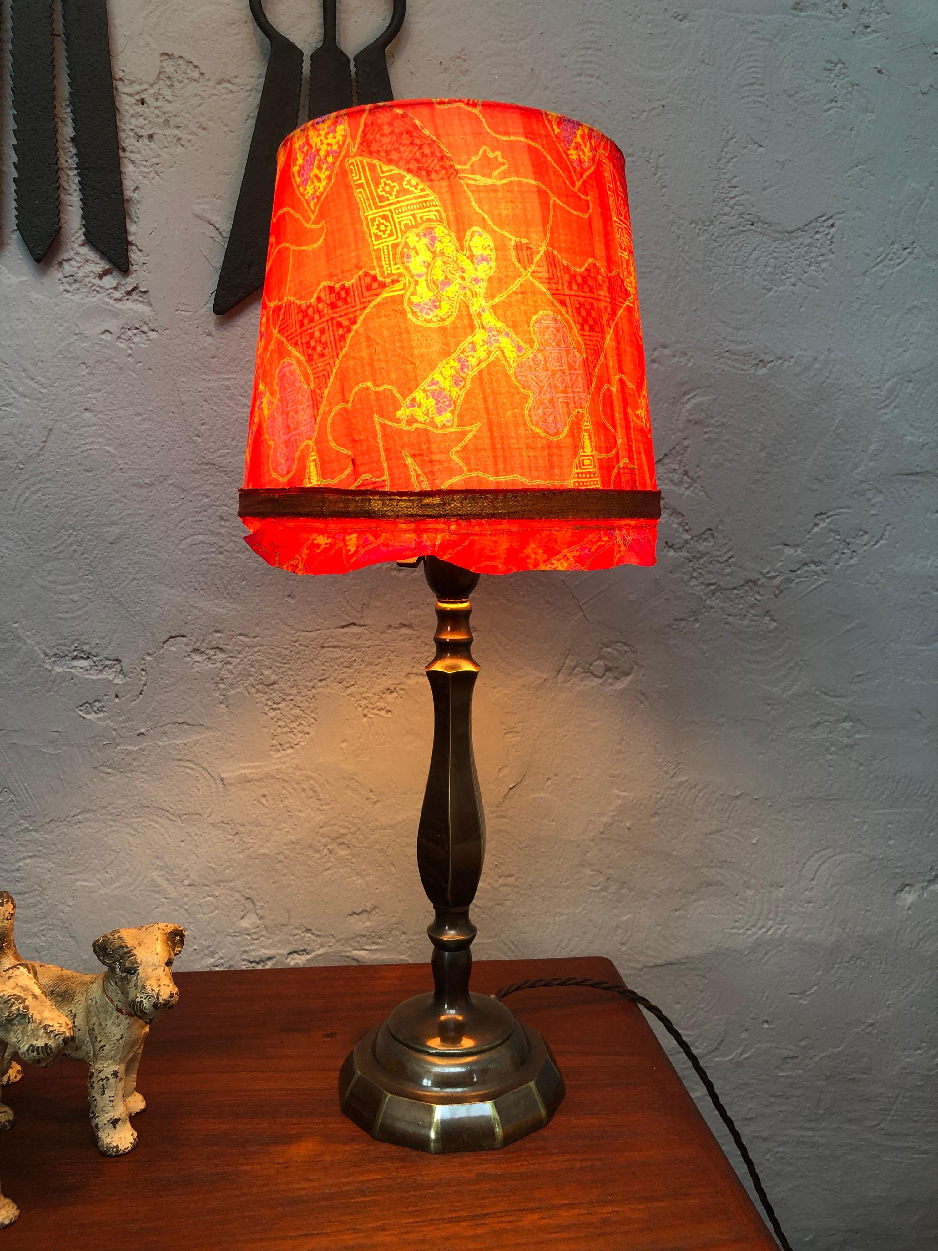 Antique Cast Bronze Art Deco Table Lamp For Sale 5