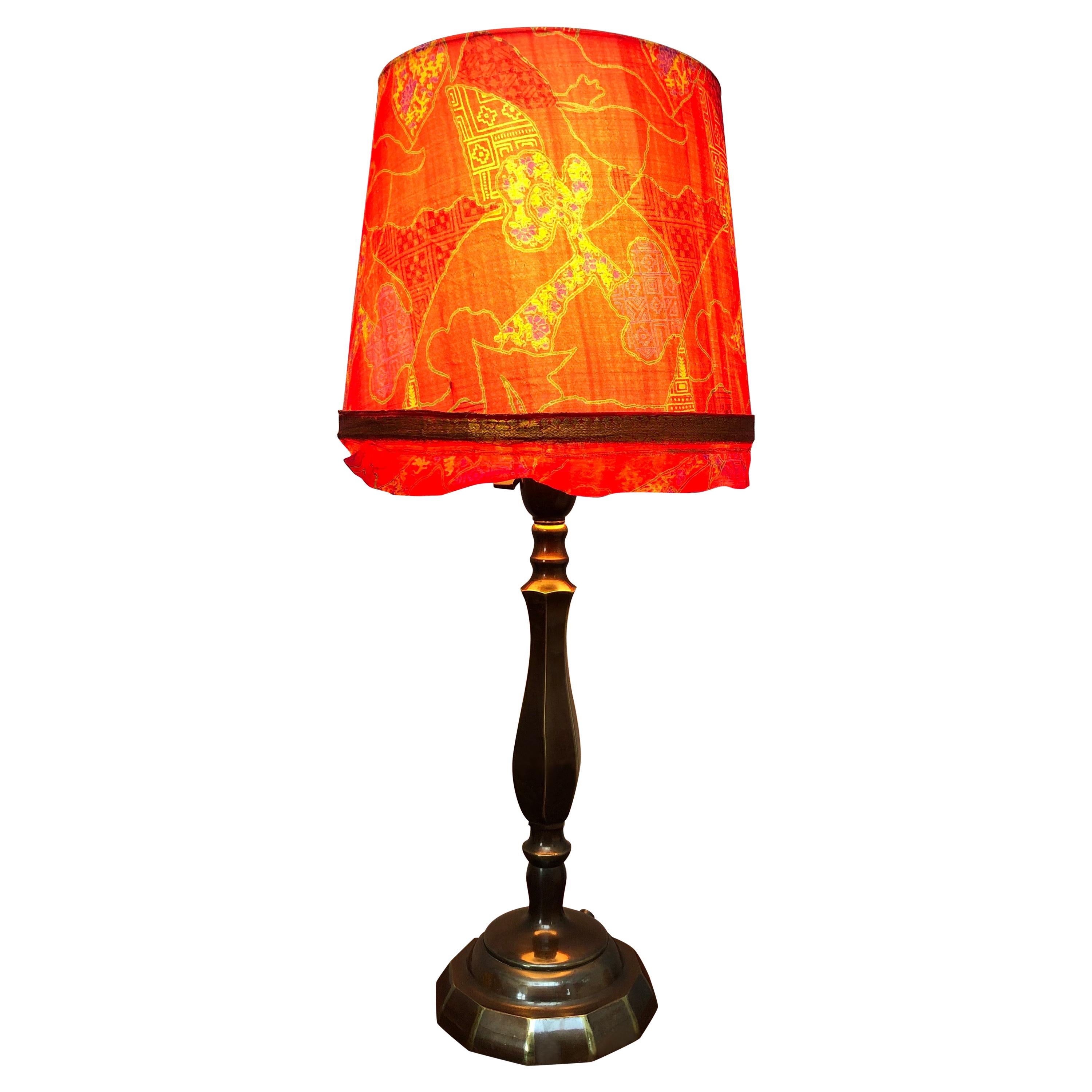 Antique Cast Bronze Art Deco Table Lamp