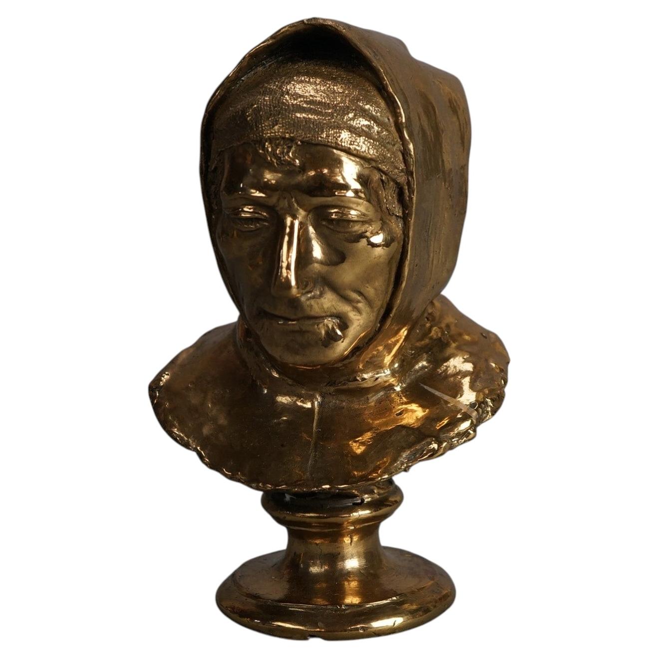 Antike Büste einer Frau aus Bronzeguss, um 1890 im Angebot