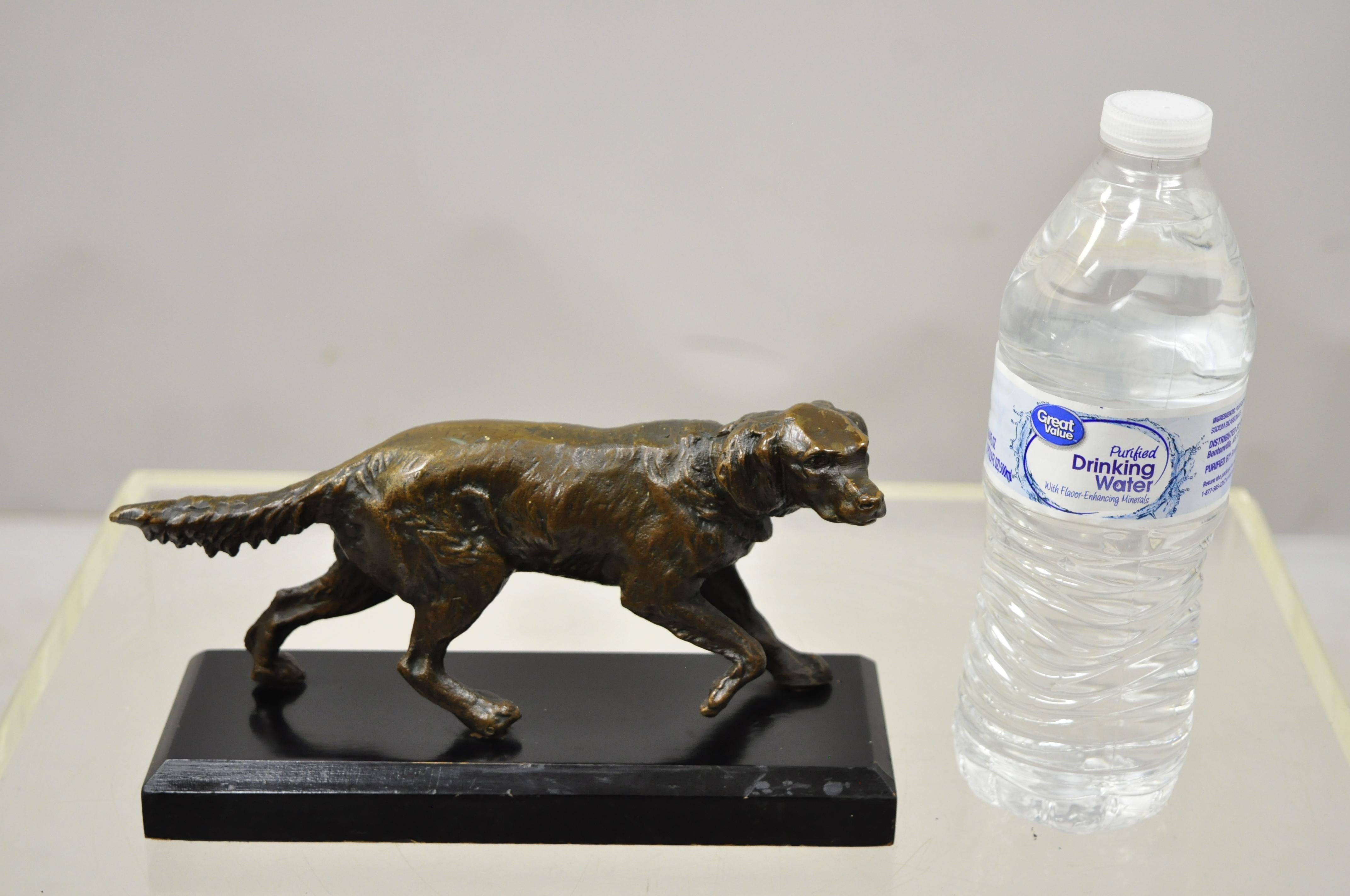 Antique Cast Bronze Labrador Retriever Dog Statue Figurine Paperweight 2