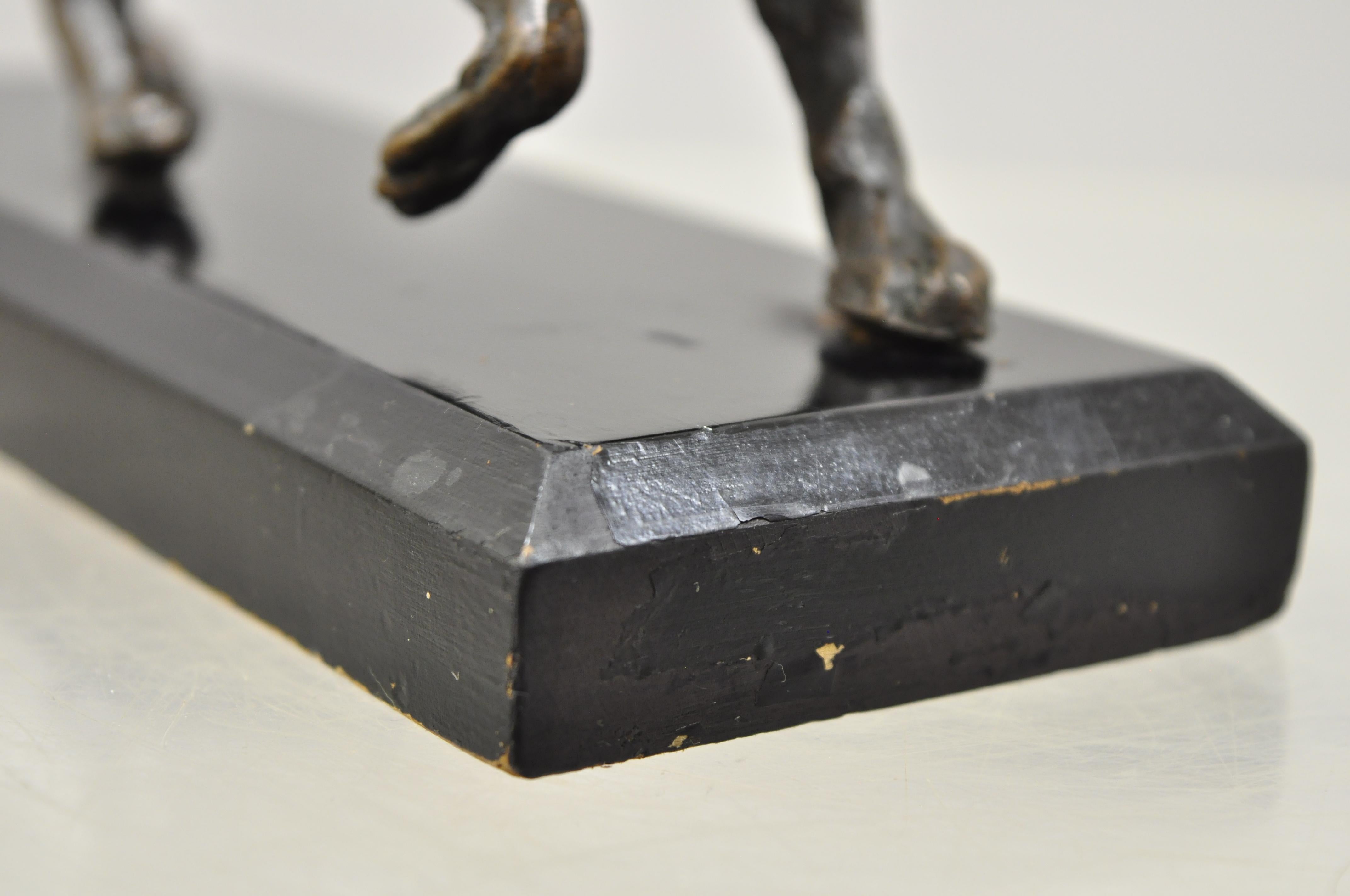 Antique Cast Bronze Labrador Retriever Dog Statue Figurine Paperweight 1