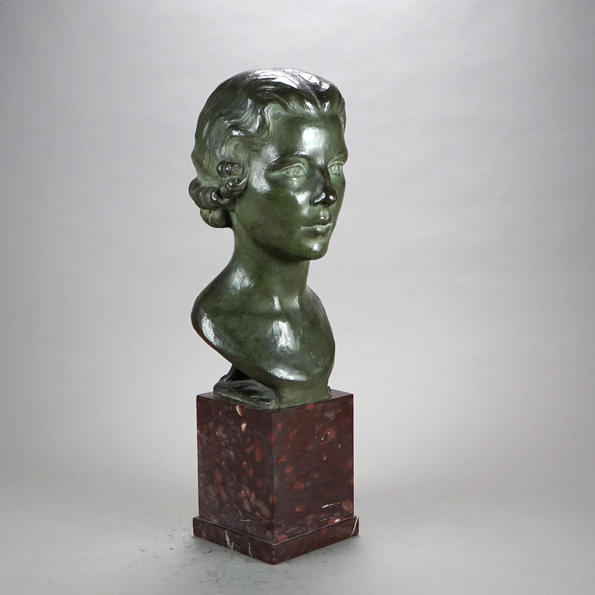 Bronzo Antico busto in bronzo fuso 