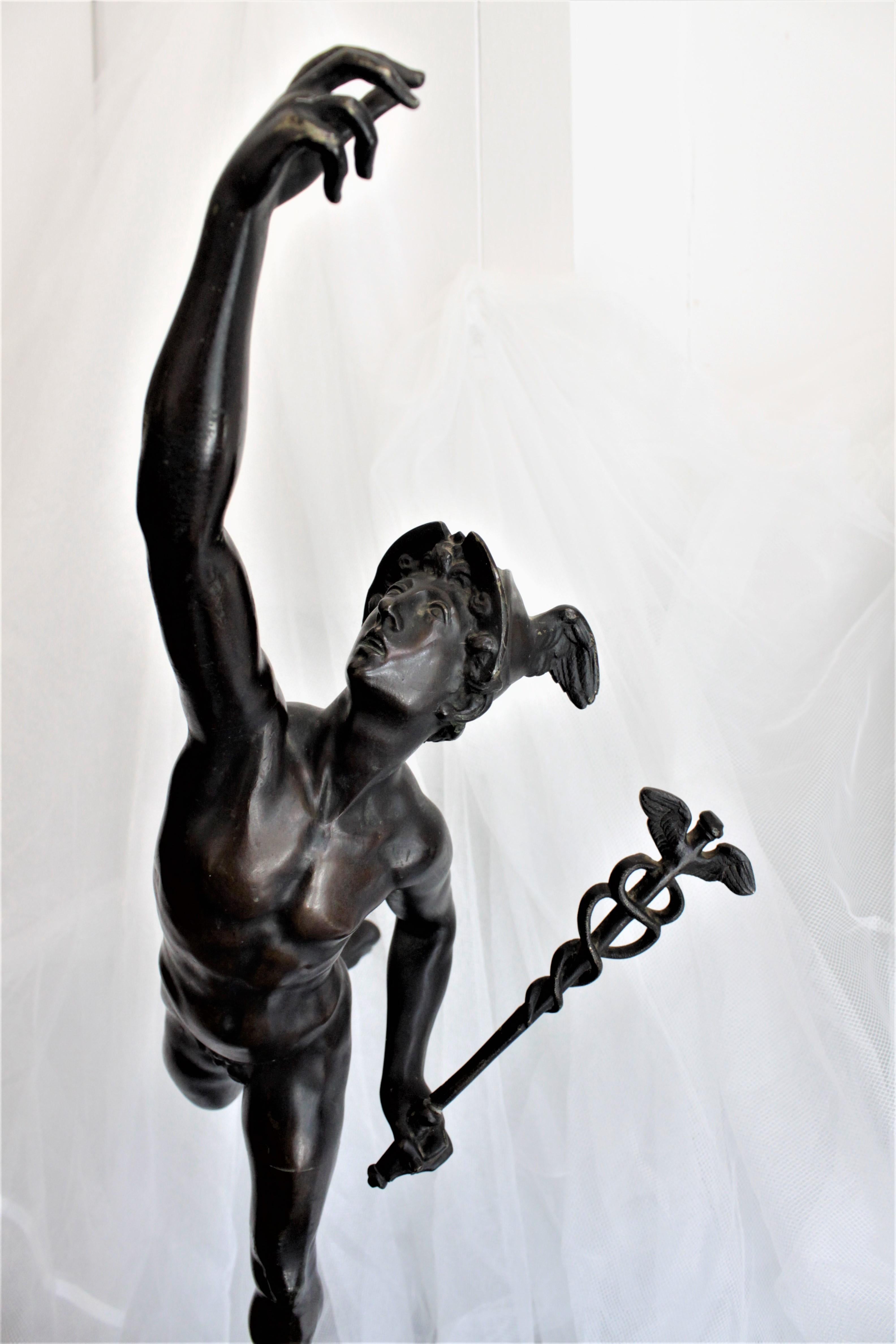 Antique Cast Bronze Sculpture of the Mythological God Mercury or Hermès 5