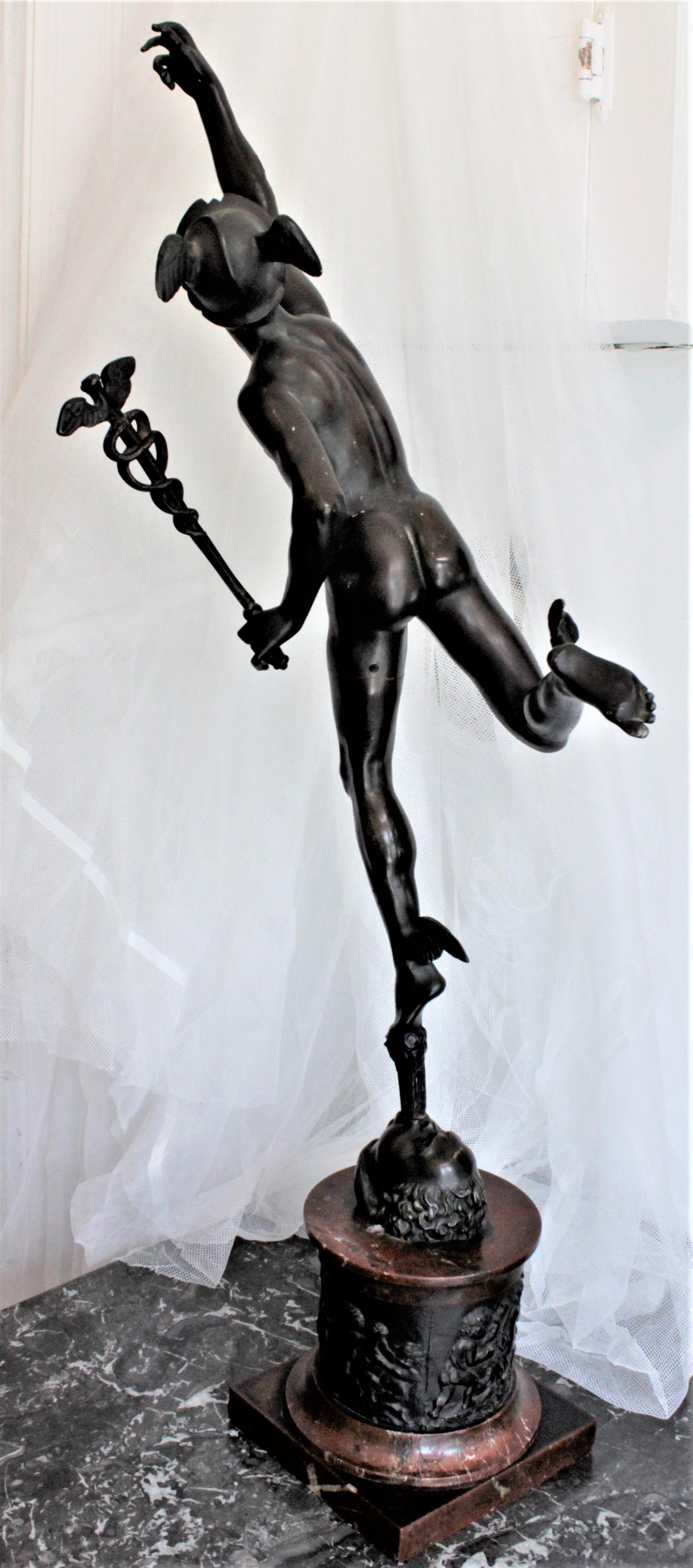 Antique Cast Bronze Sculpture of the Mythological God Mercury or Hermès 1