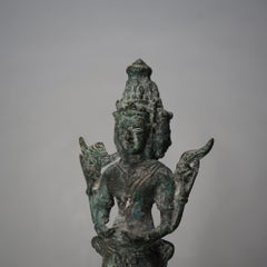 Antique Cast Bronze Tibetan Buddha Shiva Figure 19thC