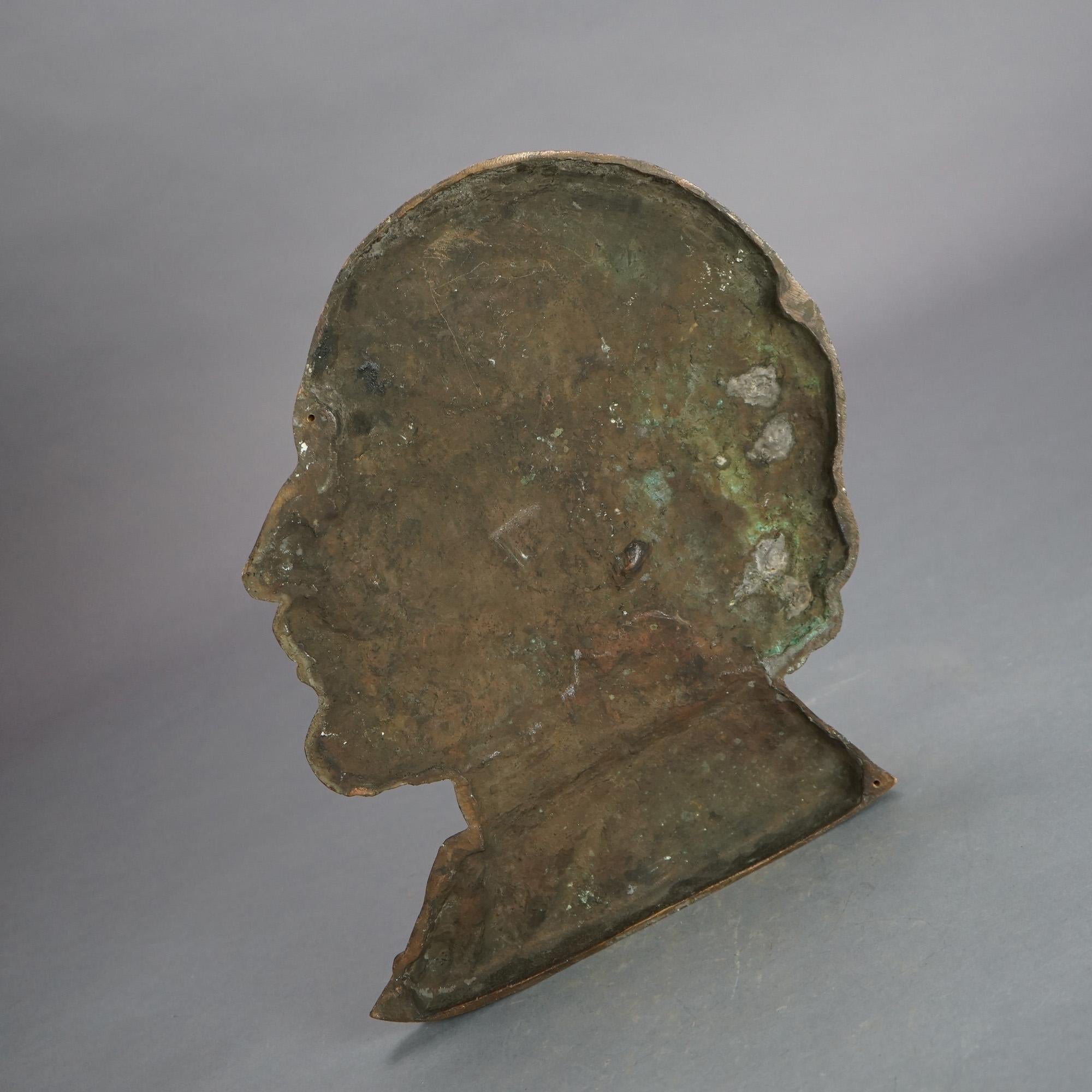Bronce fundido antiguo William Shakespeare Busto Retrato Placa C1890 en venta 2