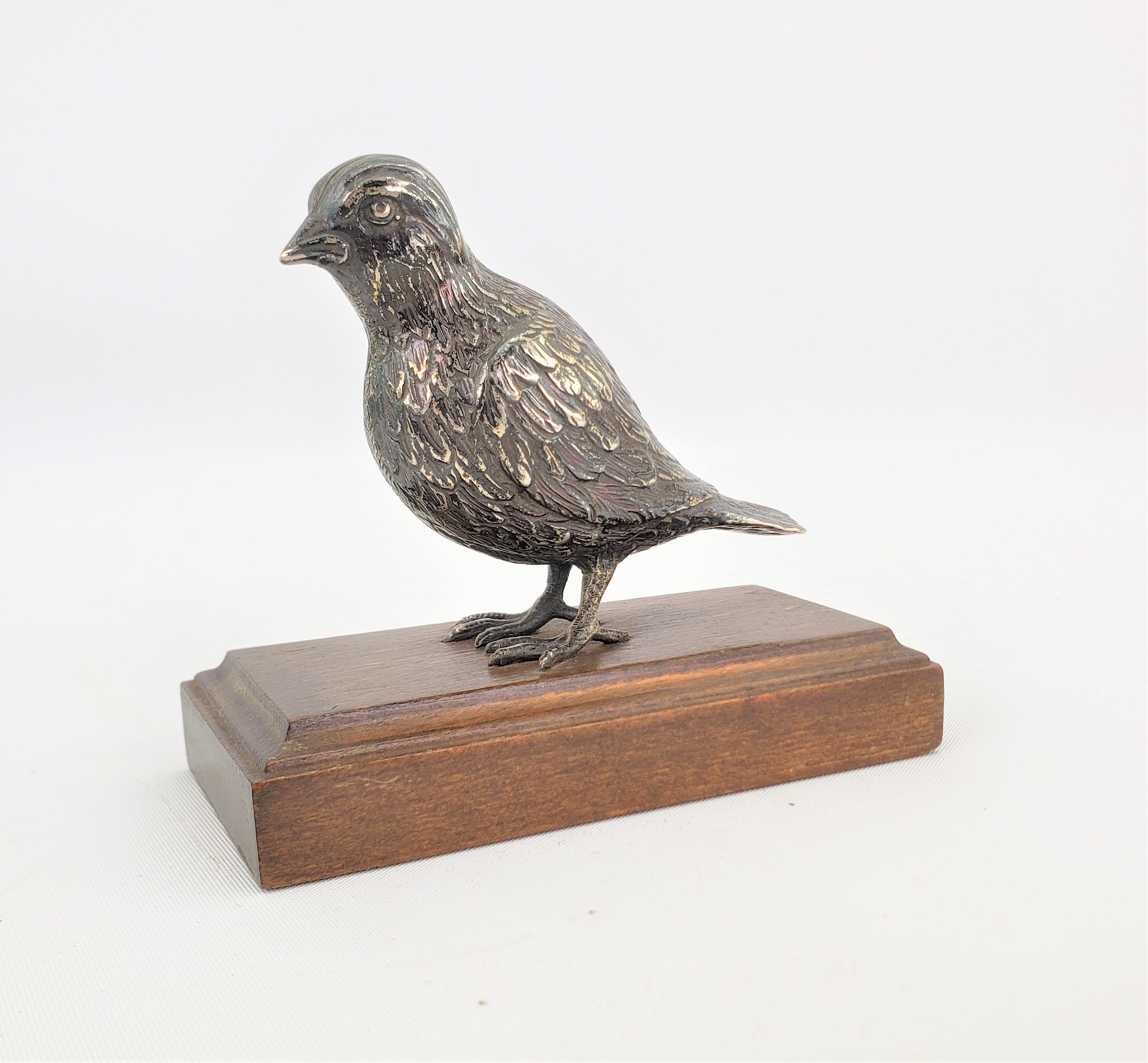oiseau en bronze sur socle en marbre